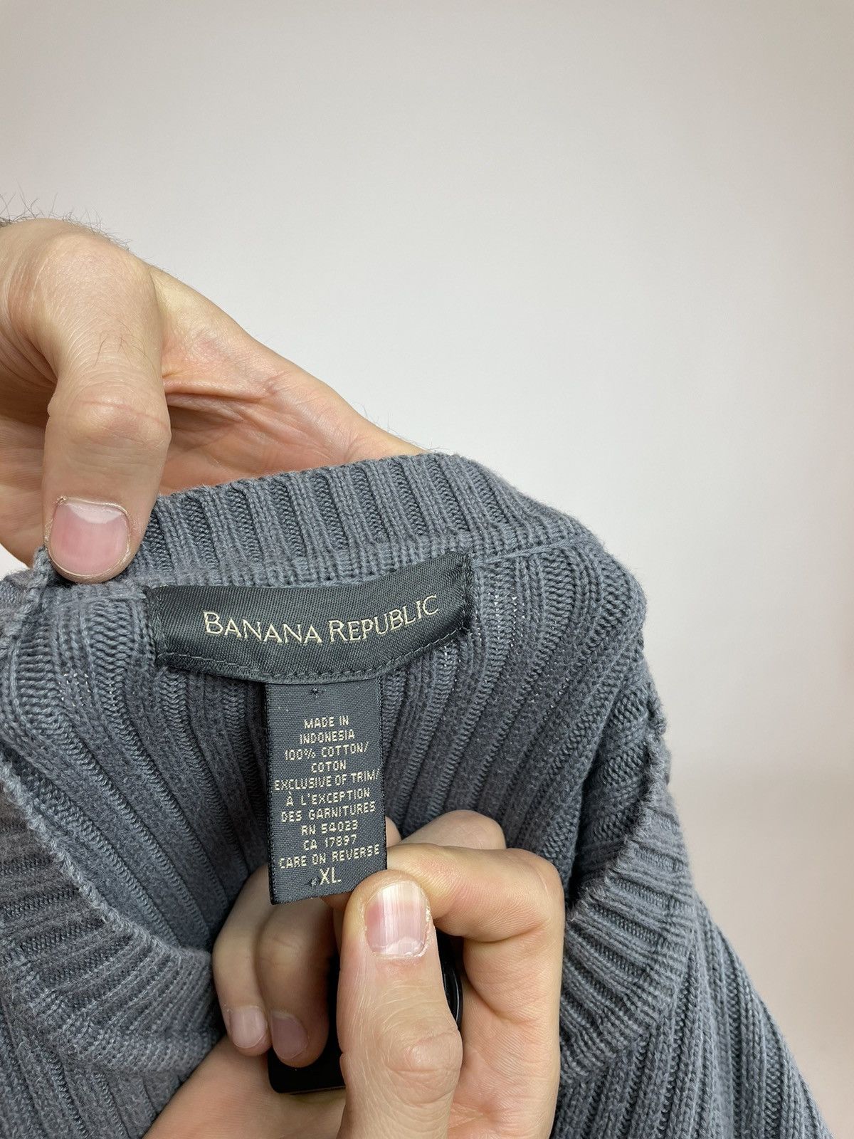 Esprit Banana Republic Ribbed sweater avant garde Mens size L-XL Size US XL / EU 56 / 4 - 8 Thumbnail