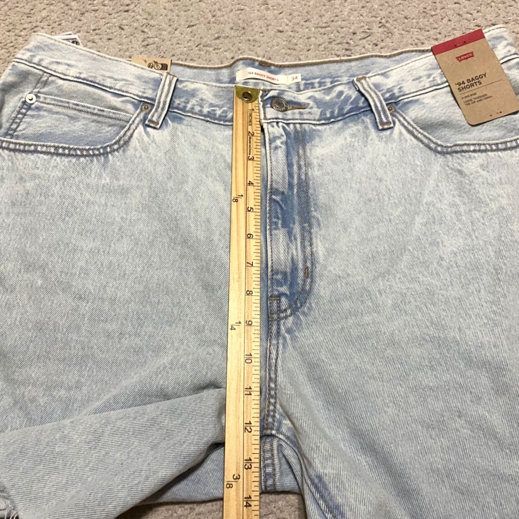 Levi's Levi's Womens Bermuda Shorts 34 Blue Denim High Rise 100% Cotton Rich Lot NWT jeans Bermuda 34 Womens Levi's Shorts Blue Denim High Rise Bermuda 34 Size 24" / US 00 / IT 34 - 6 Thumbnail