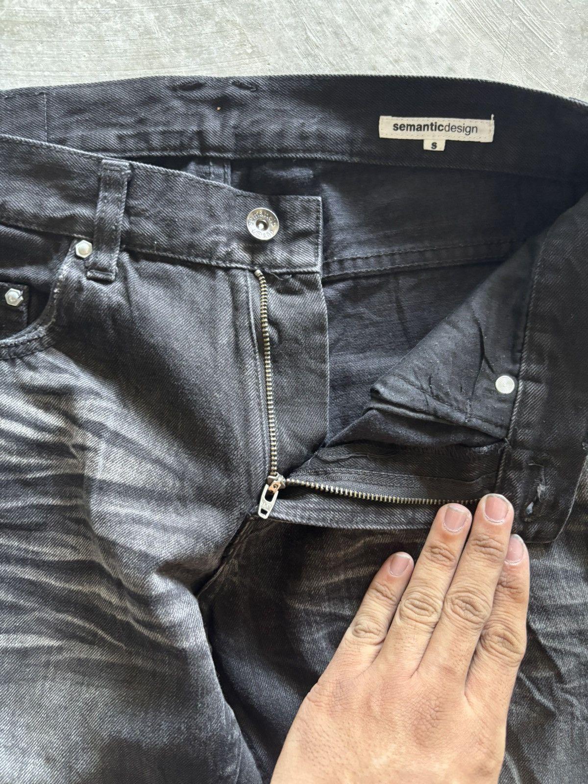 semanticdesign SICK FLARE SEMANTIC DESIGN WASHED FADE JAPANESE GRUNGE PUNK Size US 30 / EU 46 - 4 Thumbnail