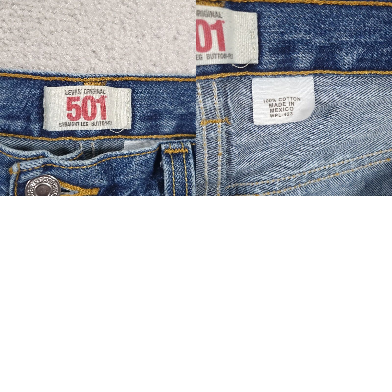 Levi's Levi's 501XX Jeans Mens 38X32 Button Fly Straight Leg Denim Classic Workwear Jeans Mens 38 Regular Blue 5-Pocket Grunge Vintage No Size US 38 / EU 54 - 10 Thumbnail