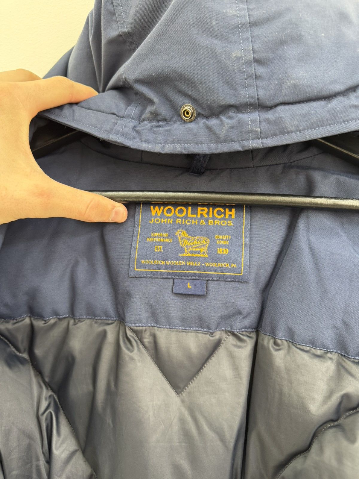 Goretex Woolrich Women Parka Jacket Size L Blue Size M / US 6-8 / IT 42-44 - 6 Thumbnail
