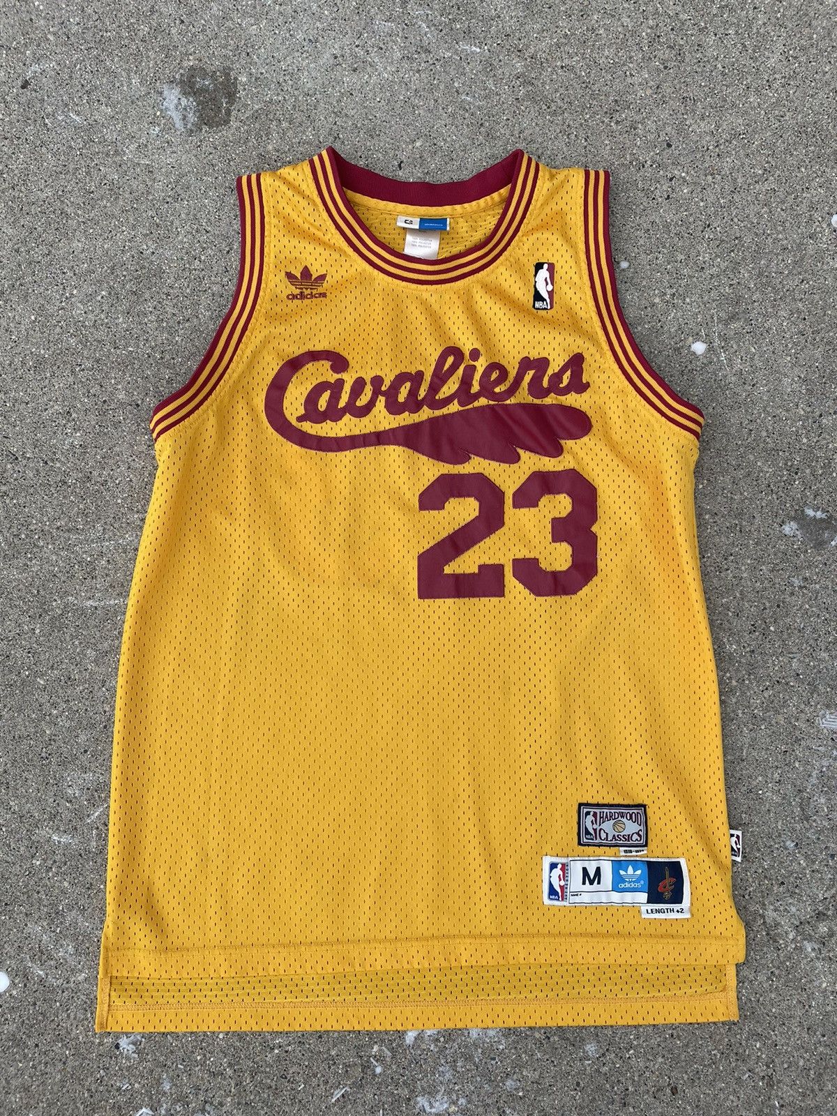 image of Adidas x NBA Vintage Cleveland Cavaliers Gold Jersey in Blue, Men's (Size Medium)
