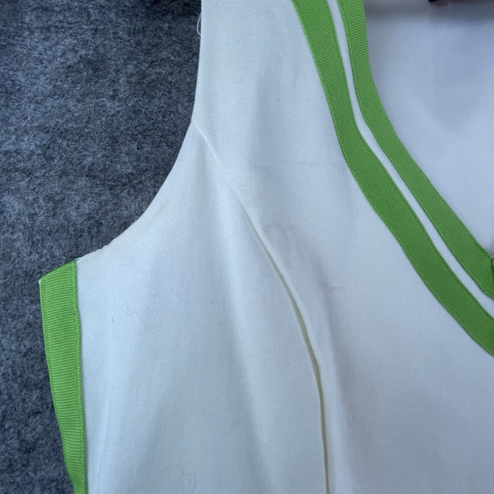 Willi Smith Willi Smith Dress 8 Mod Retro Green White 60s/70s Preppy Size M / US 6-8 / IT 42-44 - 4 Thumbnail
