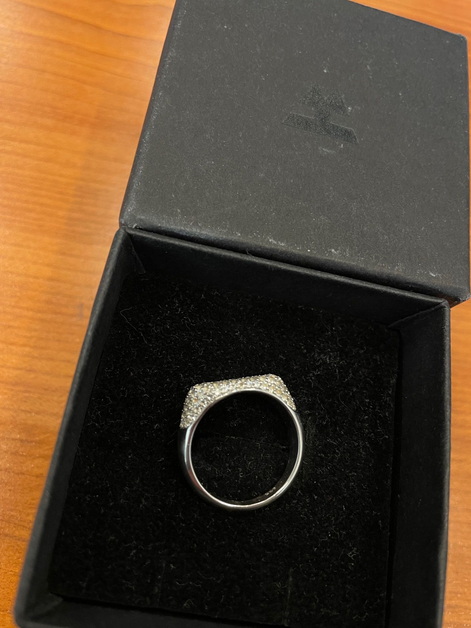 Tom Wood Tom Wood Michael sterling silver crystal signet ring size 54 Size ONE SIZE - 3 Thumbnail
