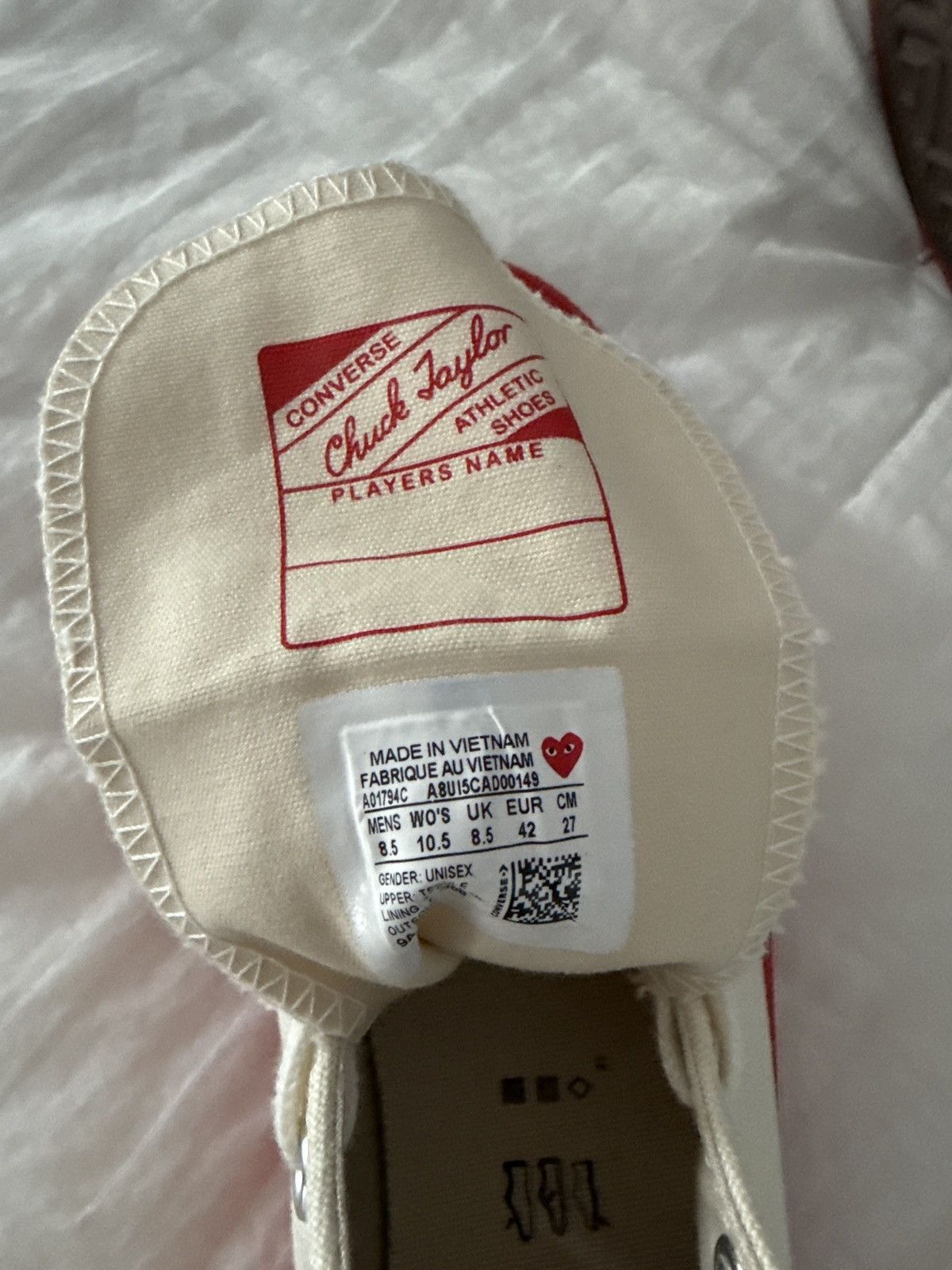 Comme des Garcons PLAY × Converse Brand new authentic Size US 8.5 / EU 41-42 - 7 Thumbnail