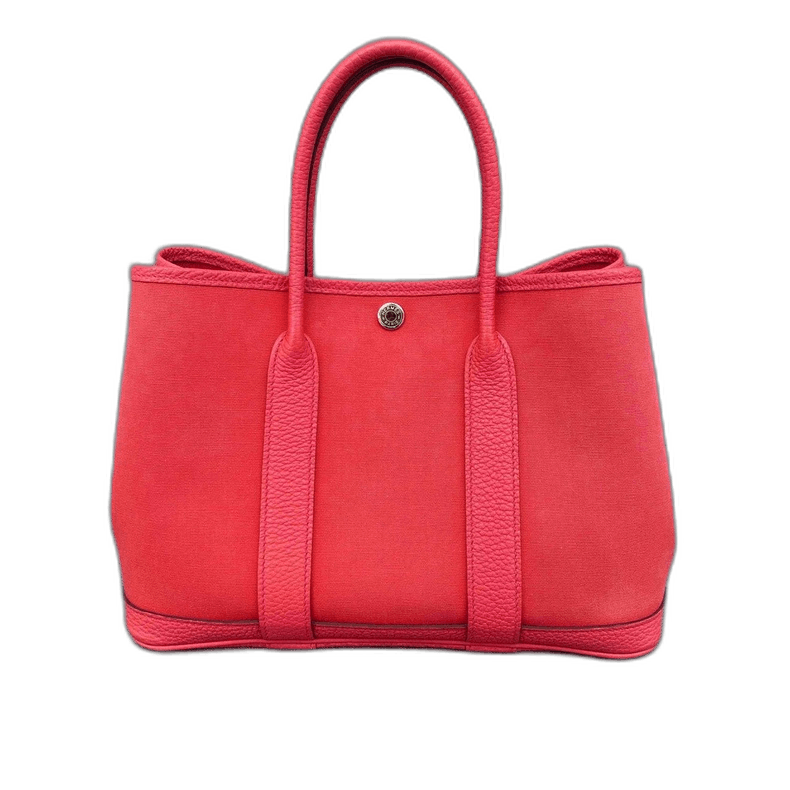 Hermes Garden Party Tote Bag 30 Canvas in Pink, Women's