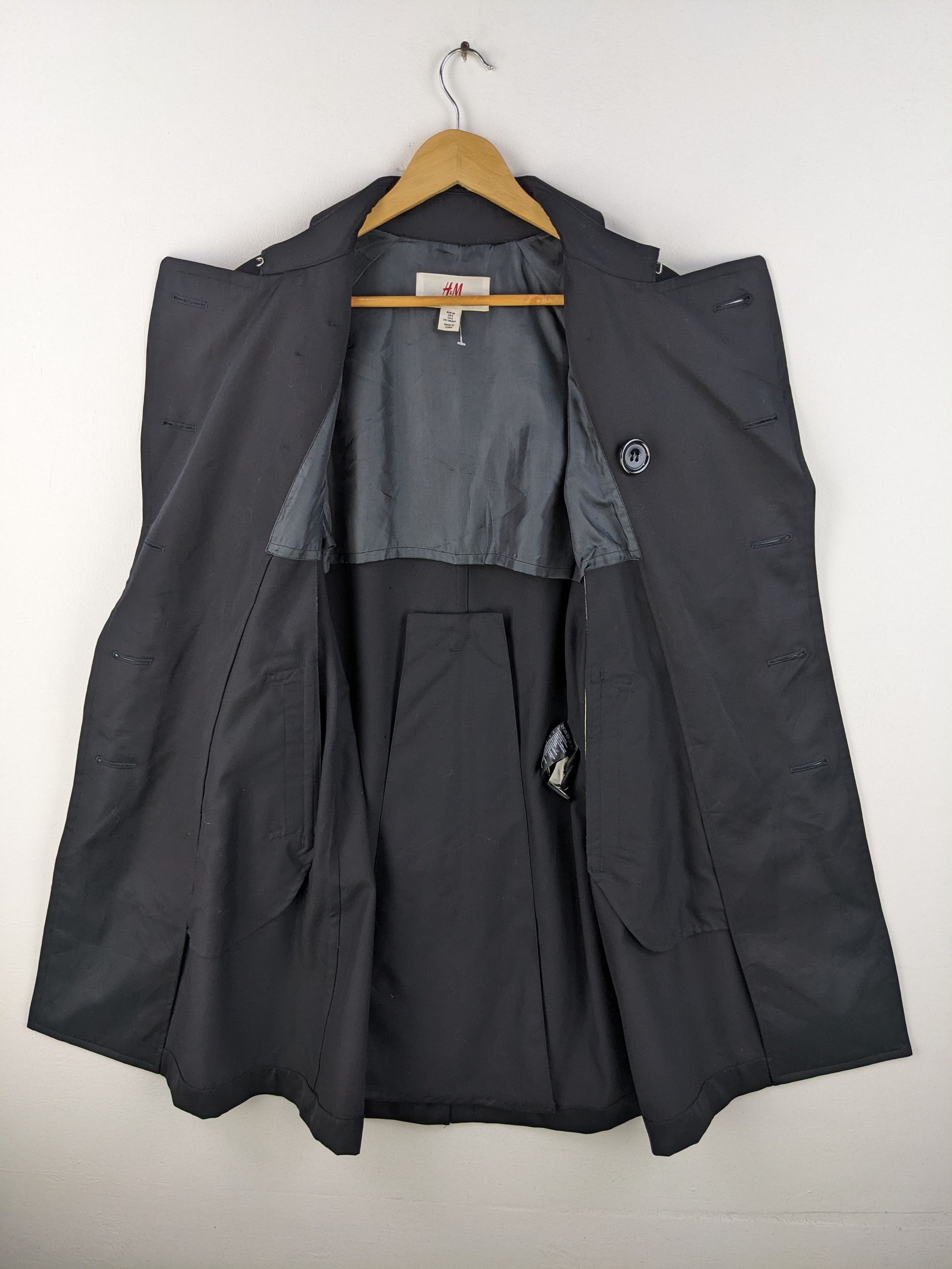 Comme des Garcons × H&M × Japanese Brand Comme Des Garcons Double Breasted Coat X H&M Size S / US 4 / IT 40 - 16 Thumbnail