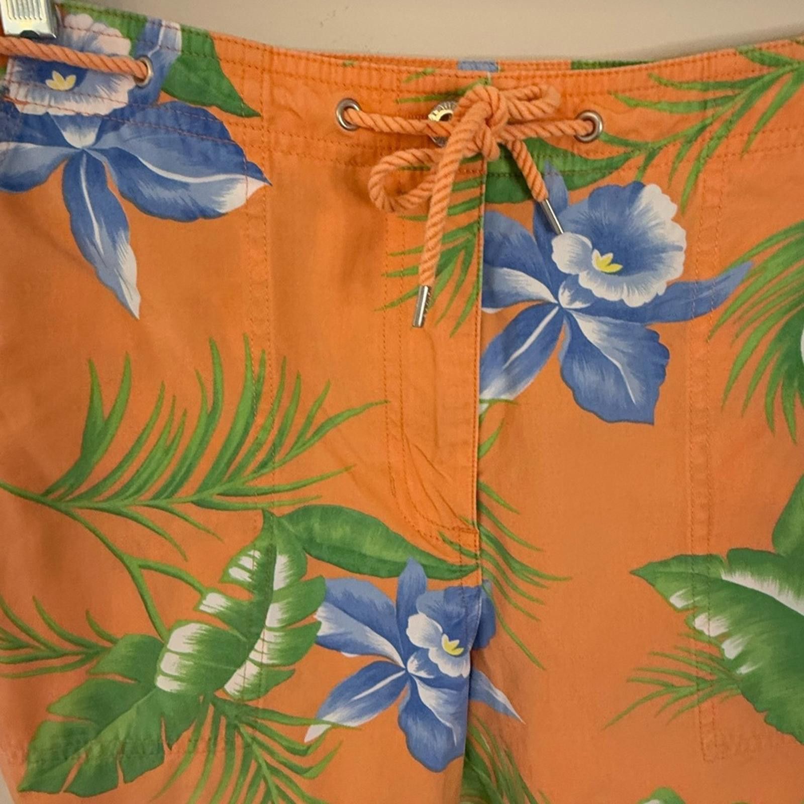 Lauren Ralph Lauren Lauren Ralph Lauren tropical crop pants floral palm SZ 6 Size 28" / US 6 / IT 42 - 2 Thumbnail