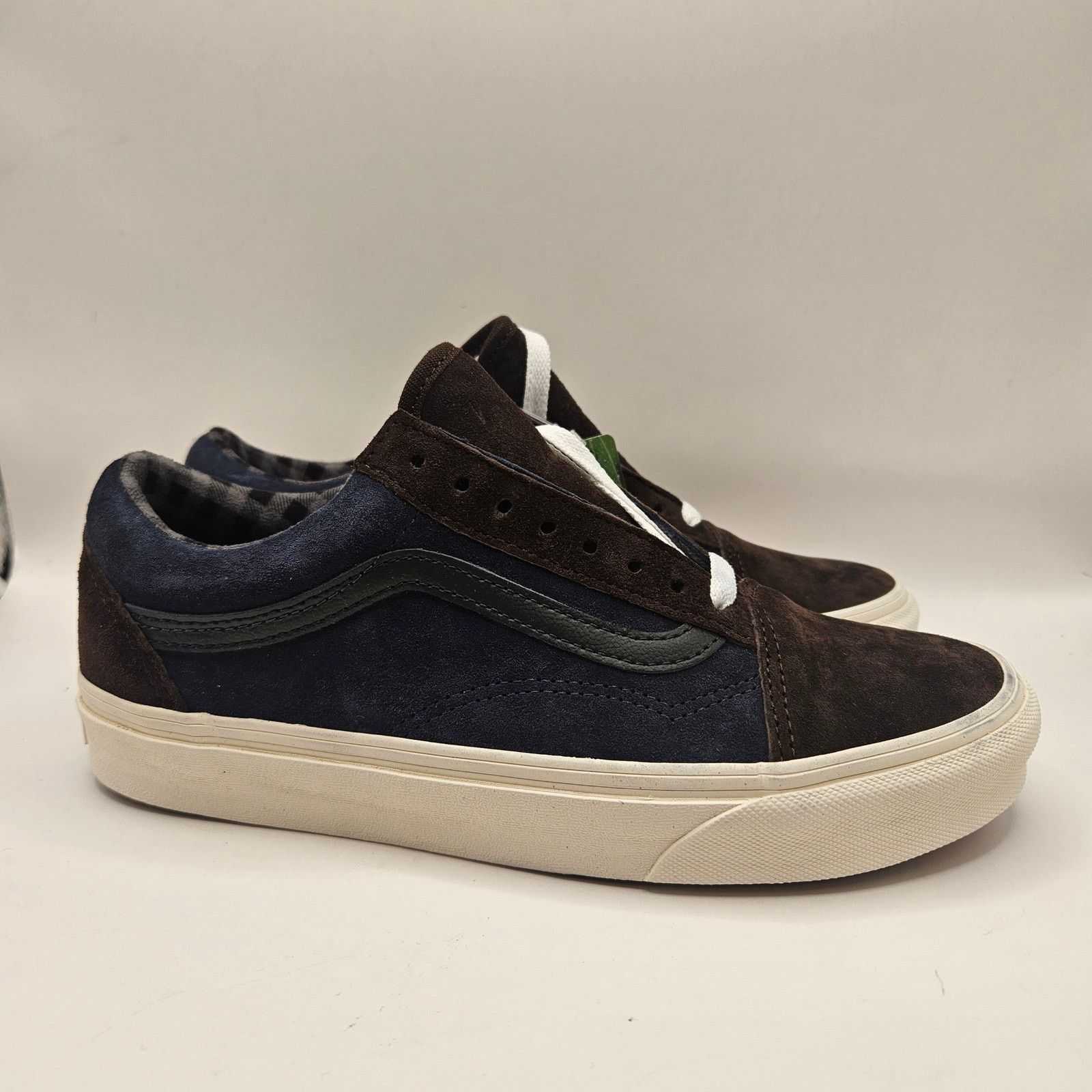 Vans VAN'S M6.5/W8 OLD SKOOL PIG SUEDE NAVY BROWN SNEAKER NWOB Size US 6.5 / EU 39-40 - 5 Thumbnail