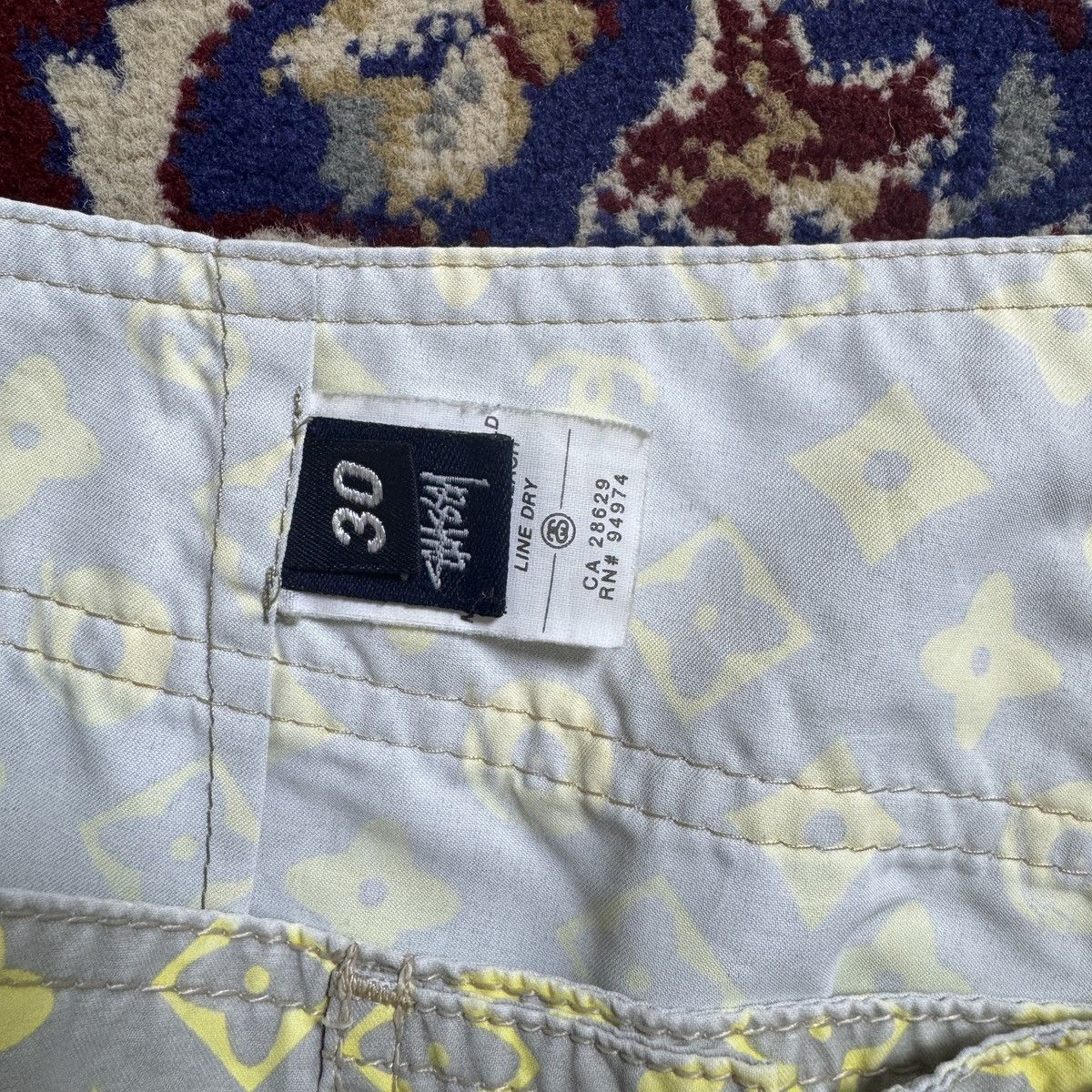 Stussy 90s-00s Vintage Stussy AOP LV Monogram Beach Shorts y2k rare Size US 30 / EU 46 - 3 Thumbnail