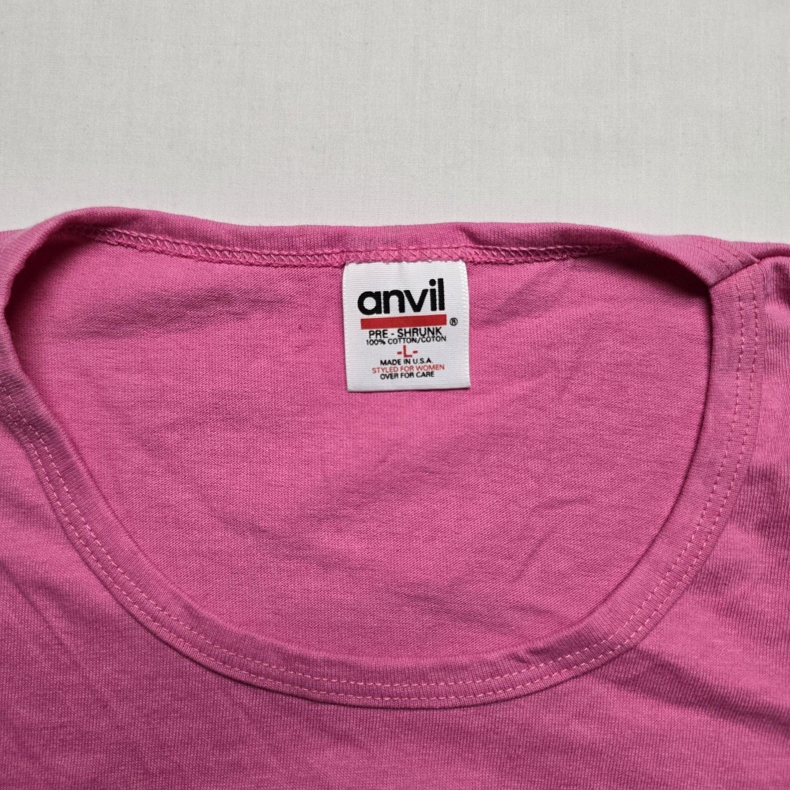 Anvil Vintage Womens Wyoming Shirt Large Pink Mountains Anvil Size L / US 10 / IT 46 - 3 Thumbnail