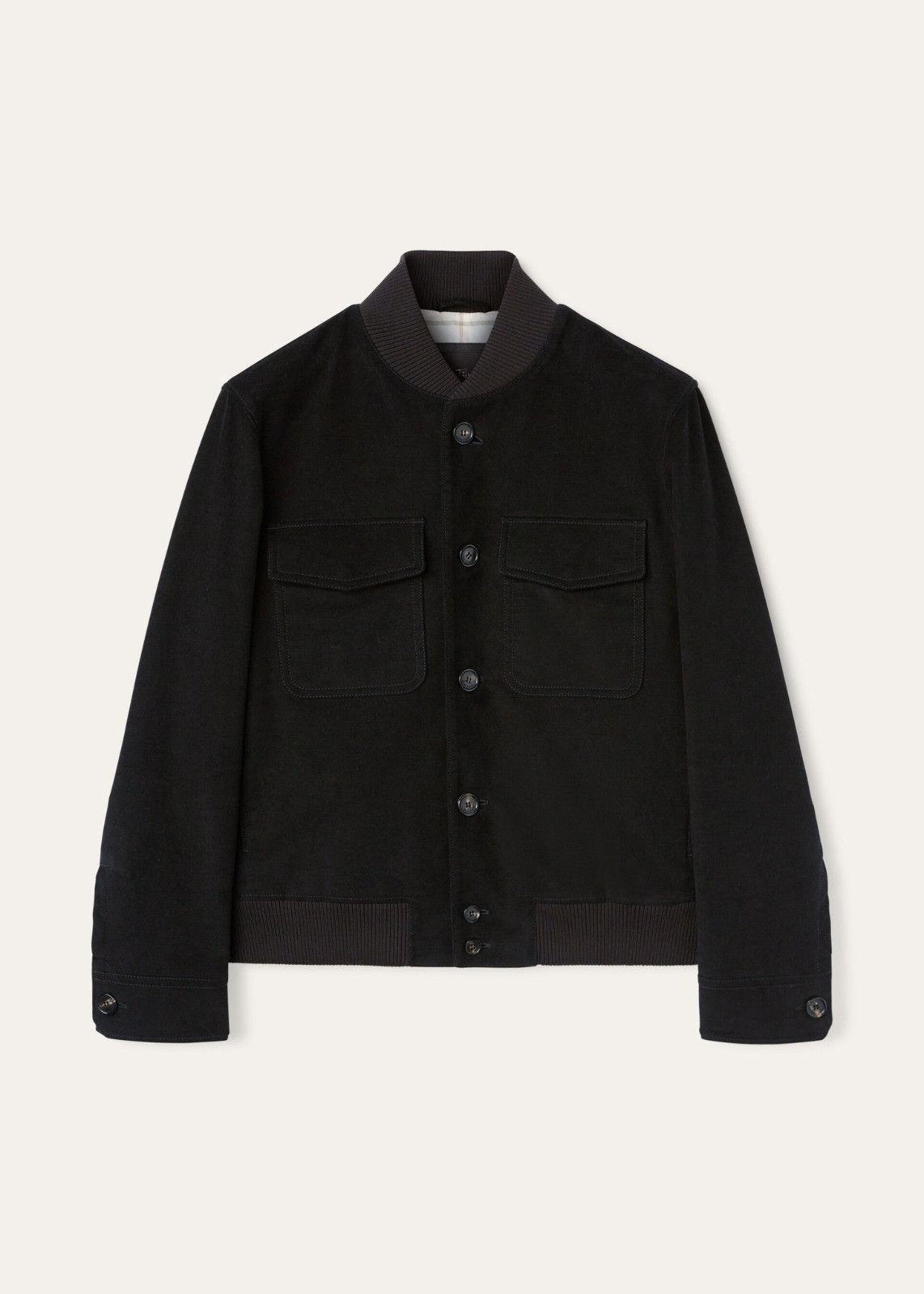 Loro Piana o1srvl11e0225 FAN9977 Kiku Velvet Bomber Jacket in Black Size US XL / EU 56 / 4 - 1 Thumbnail