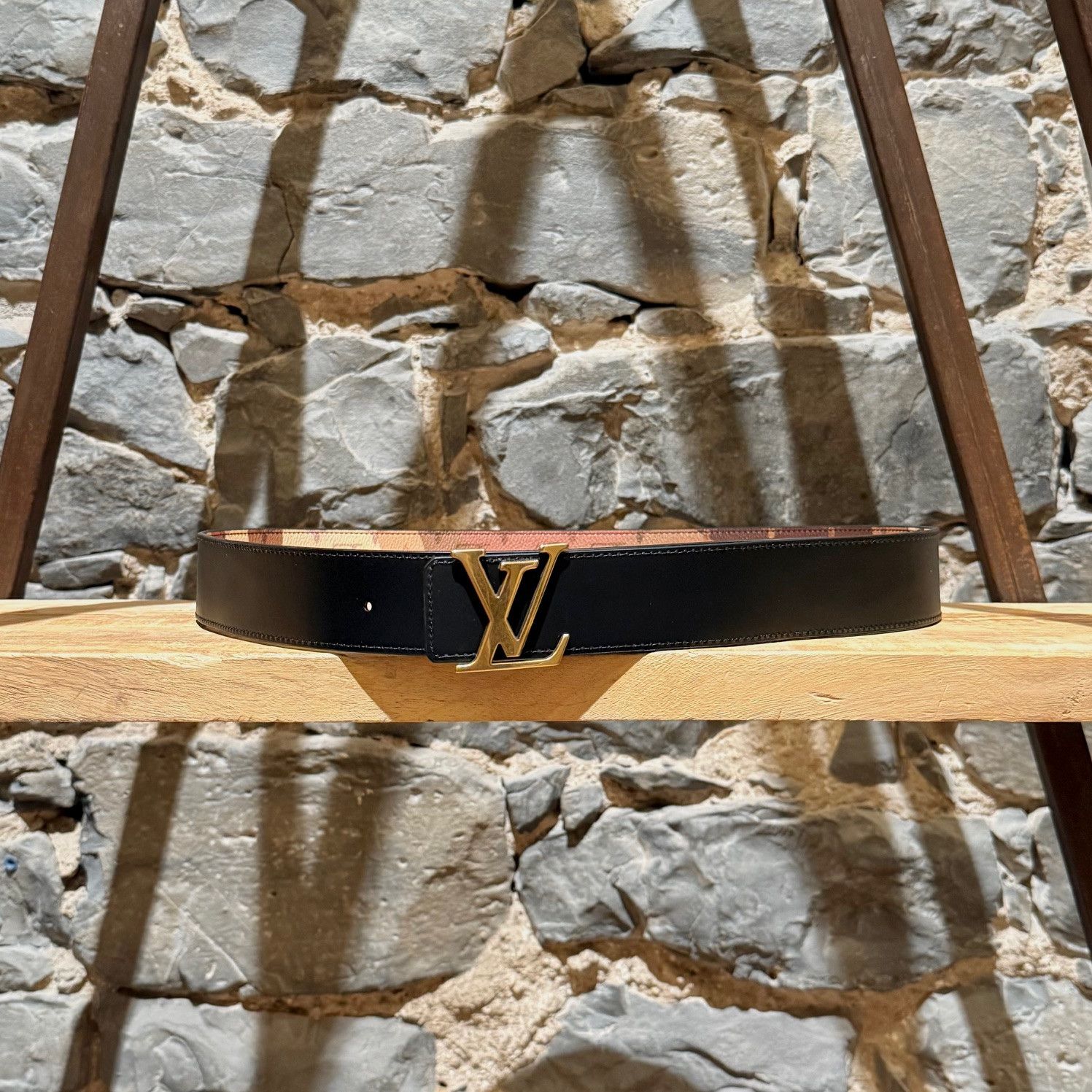 KidSuper × Louis Vuitton Louis Vuitton X KidSuper 2023 Brown Mono. Portrait Rev. Belt Size 40 - 10 Thumbnail