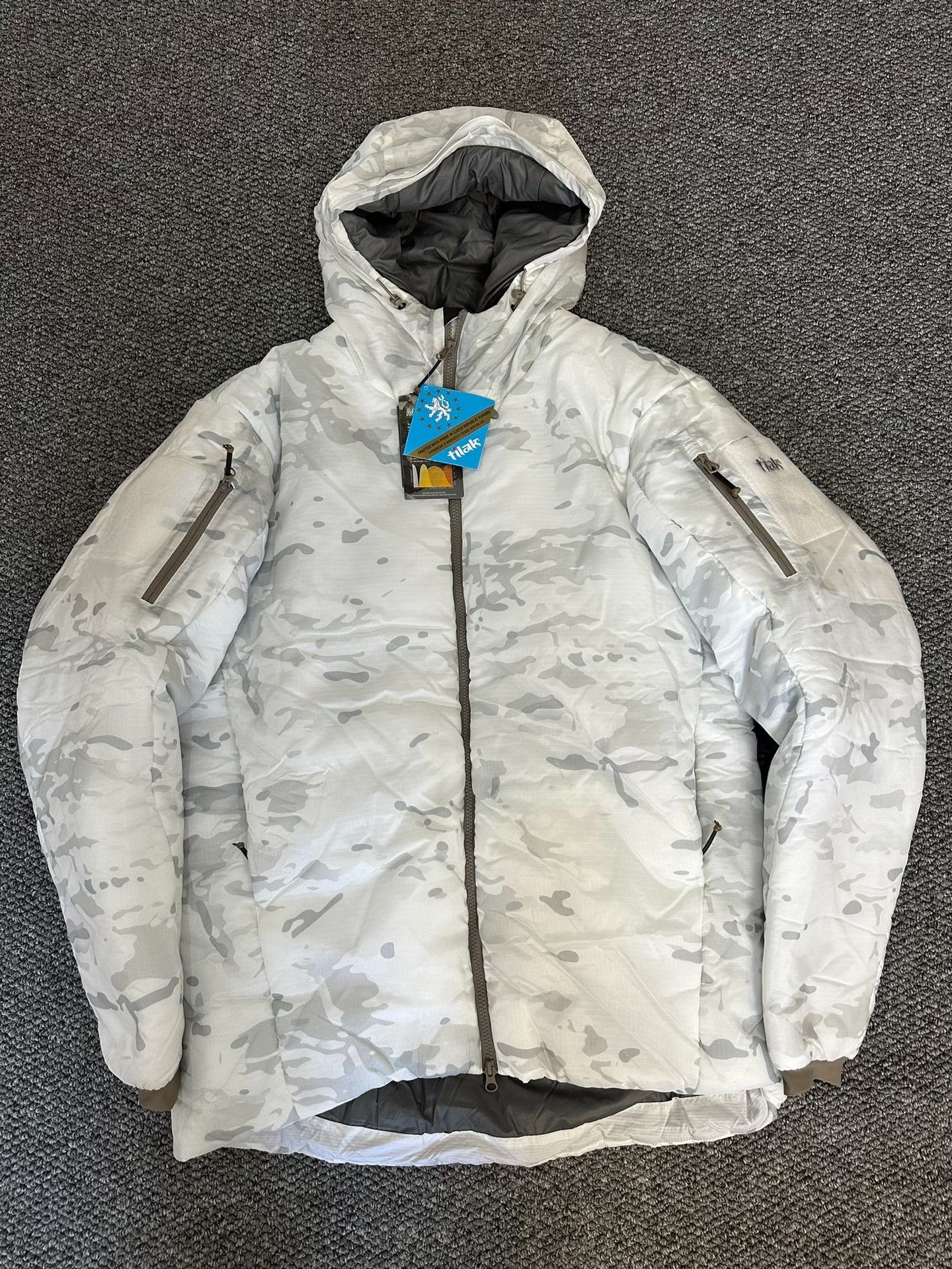 Tilak Tilak White Camouflage Cotton Jacket Size US L / EU 52-54 / 3 - 1 Thumbnail