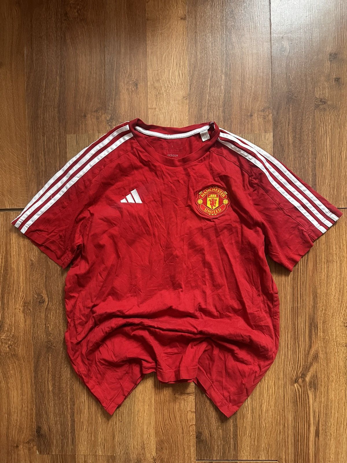 Adidas 🔥 Adidas Manchester United Tee – Size L 🔥 Y2K Size US L / EU 52-54 / 3 - 1 Thumbnail