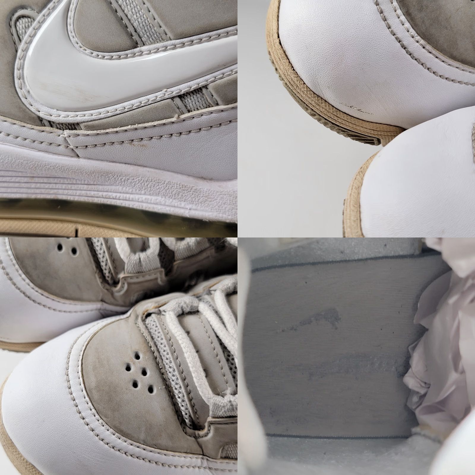 Nike NIKE AIR MAX 2 UPTEMPO 94 HIGH TOP BASKETBALL SNEAKER Men Size 10.5 M White Nike Sneakers High Top Basketball Shoe 2008 Size US M / EU 48-50 / 2 - 9 Thumbnail