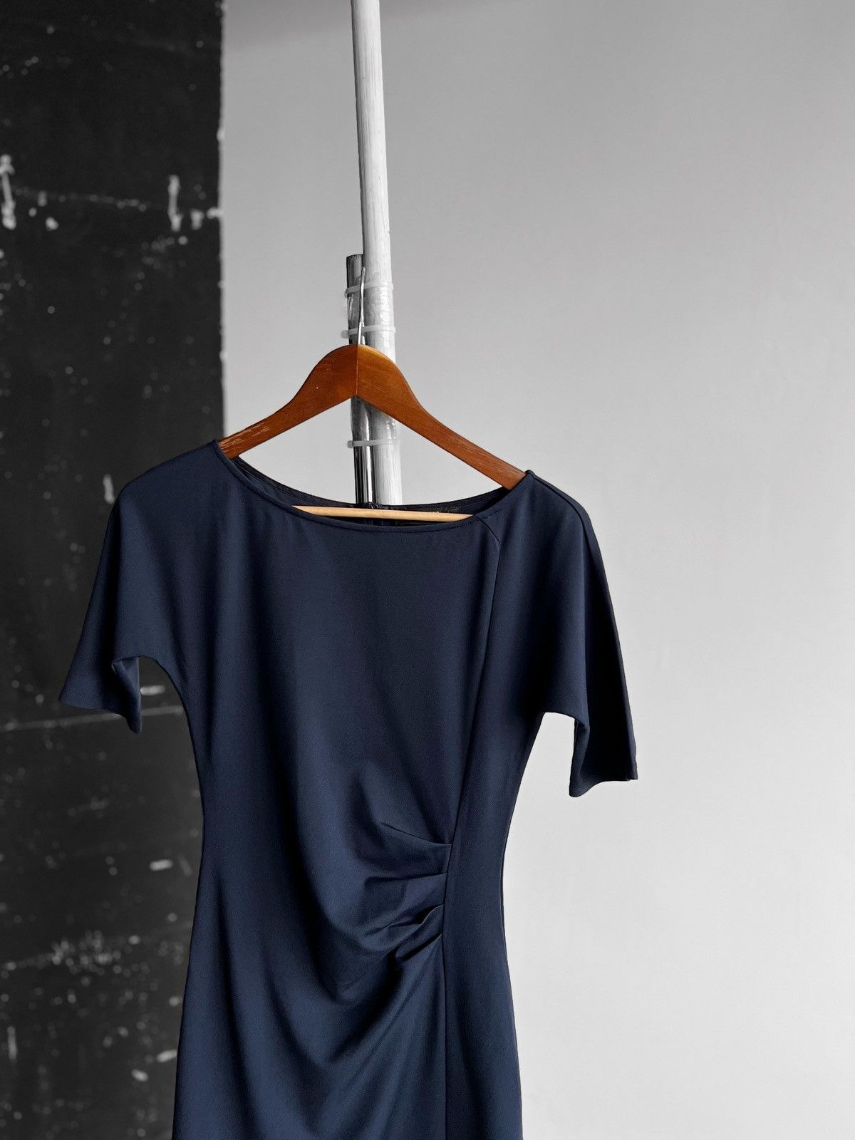 Max Mara × Weekend Max Mara Weekend Max Mara Womens Blue Jersey Boat Neck SS Dress Size S / US 4 / IT 40 - 2 Thumbnail