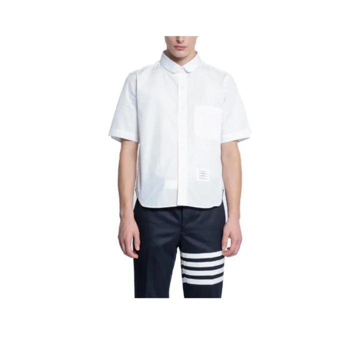 Thom Browne Thom Browne Short Sleeve Button-Up Shirt 0079 Size US L / EU 52-54 / 3 - 1 Thumbnail