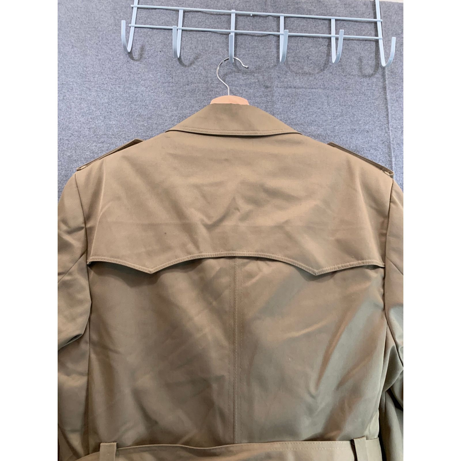 Leather Park Wilshire Trench Coat Womens Size 44L Khaki Size L / US 10 / IT 46 - 9 Thumbnail