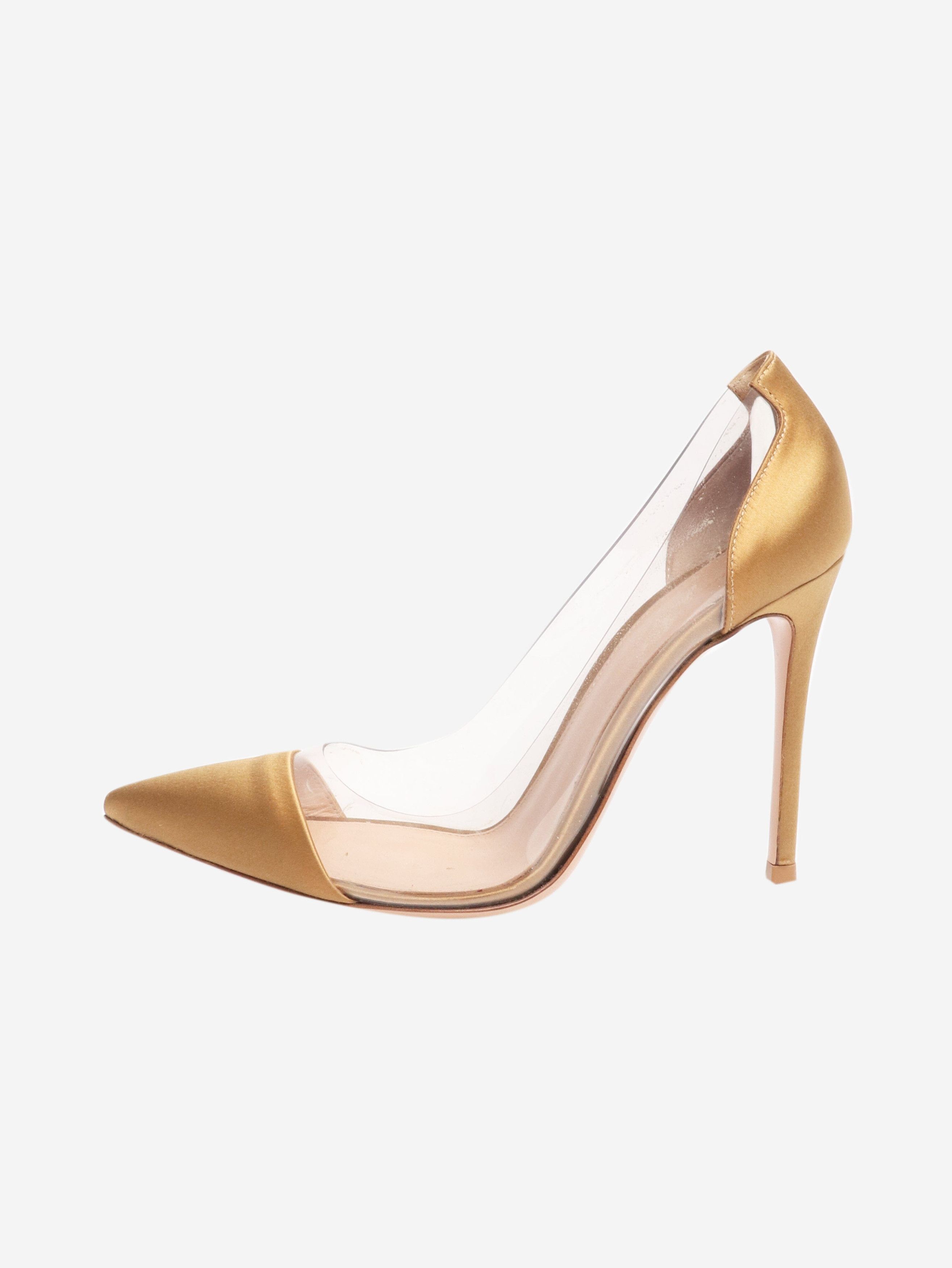 Gianvito Rossi Gold satin pvc heels - EU 37.5 (UK 4.5) Size US 6 / IT 36 - 1 Thumbnail
