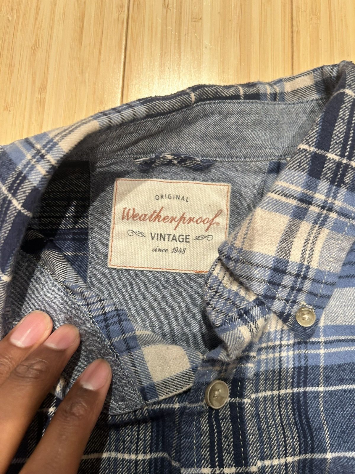 Weatherproof Blue and White Button Up Size US L / EU 52-54 / 3 - 2 Thumbnail