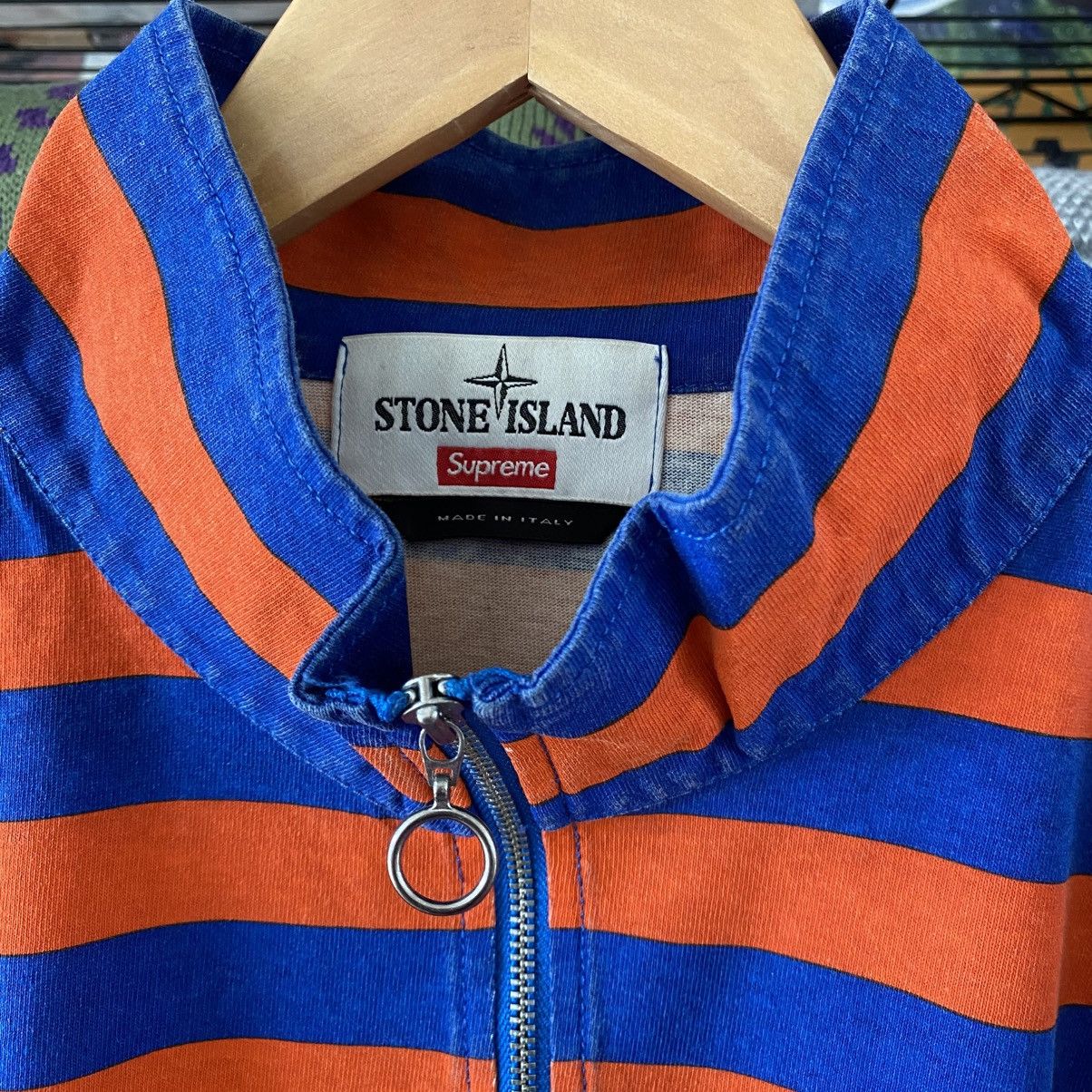 Stone Island × Supreme Supreme Stone Island Quarter Zip Longsleeve Top Orange 2016 Size US L / EU 52-54 / 3 - 3 Thumbnail
