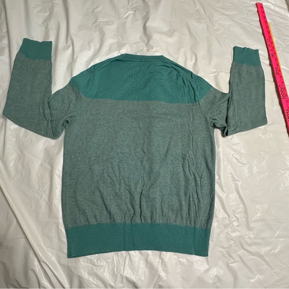 Banana Republic Banana Republic Pima Cotton blend teal striped crew neck swe Size US S / EU 44-46 / 1 - 4 Thumbnail