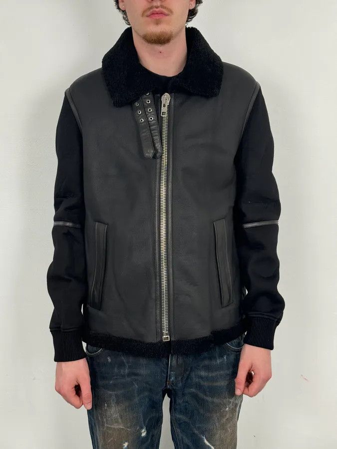 Givenchy AW2015 Givenchy Black Shearling Collar Leather Jacket by Riccardo Tisci Size US L / EU 52-54 / 3 - 2 Thumbnail