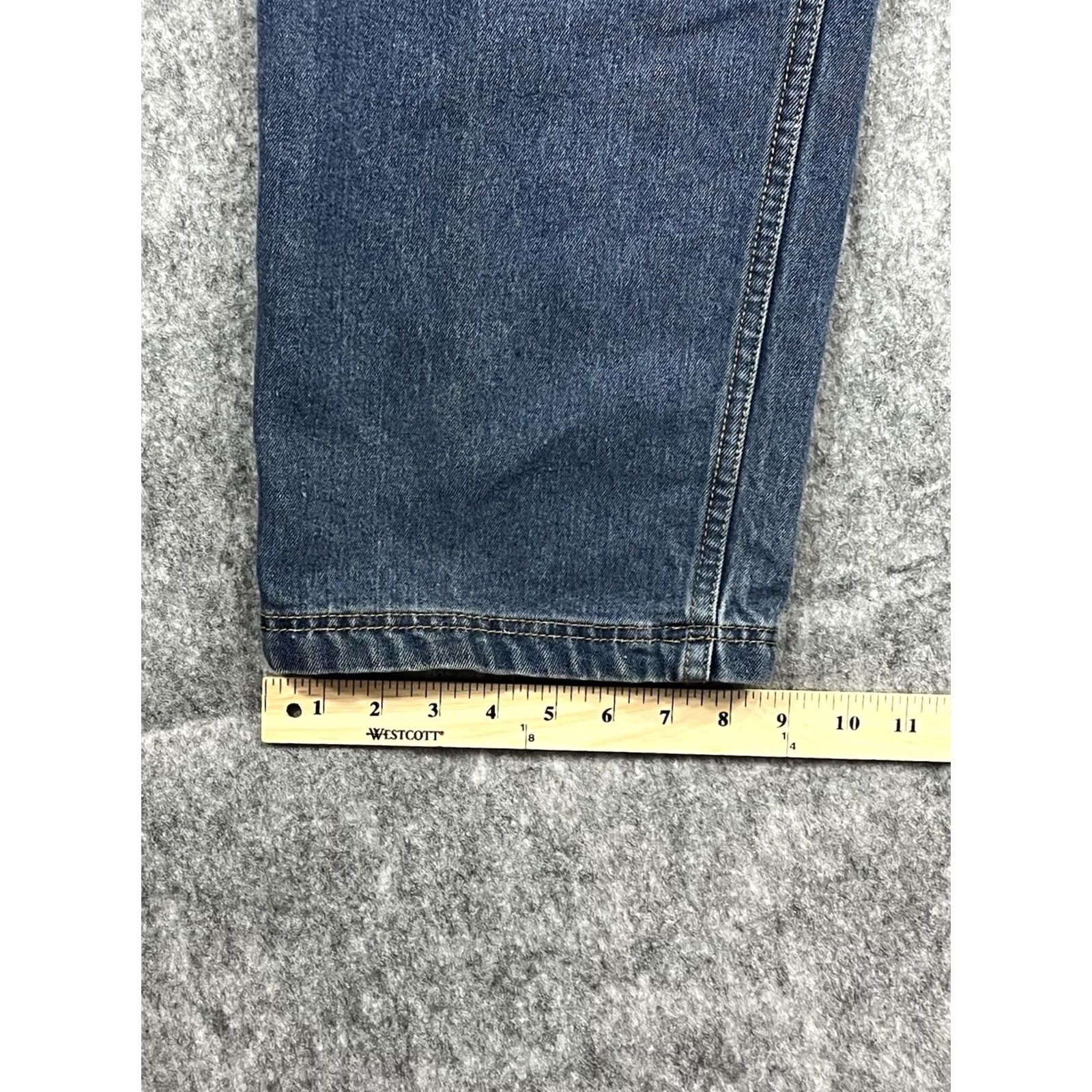 Vintage Smiths Workwear Jeans Stretch Relaxed Fit Blue Medium Wash 38x30 Mens Regular 5-Pocket Denim Straight Zip Size US 38 / EU 54 - 6 Thumbnail