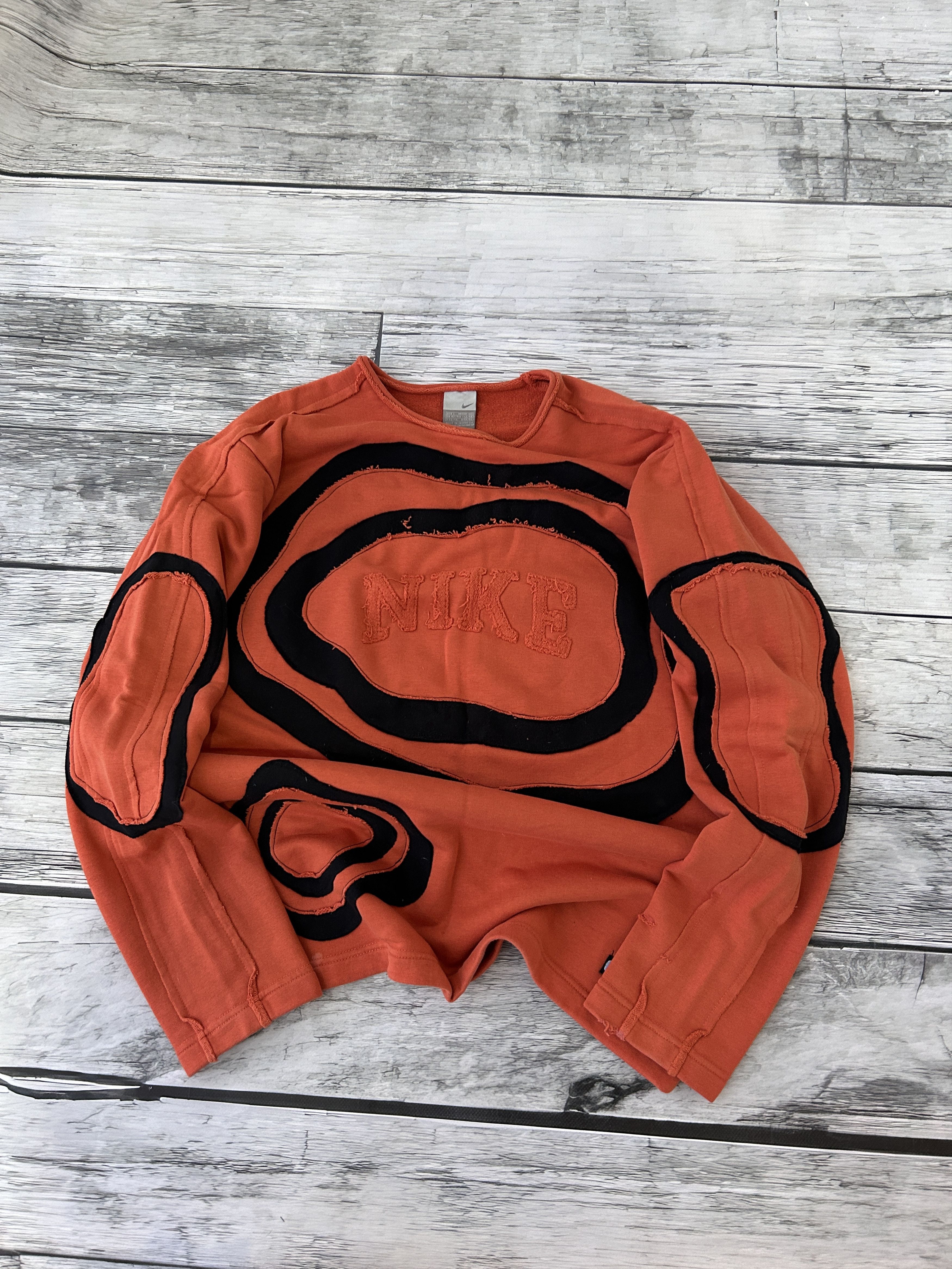 Nike × Vintage Vintage Nike Patchwork Big Logo Hoodie Streetwear 90s Size US M / EU 48-50 / 2 - 3 Thumbnail