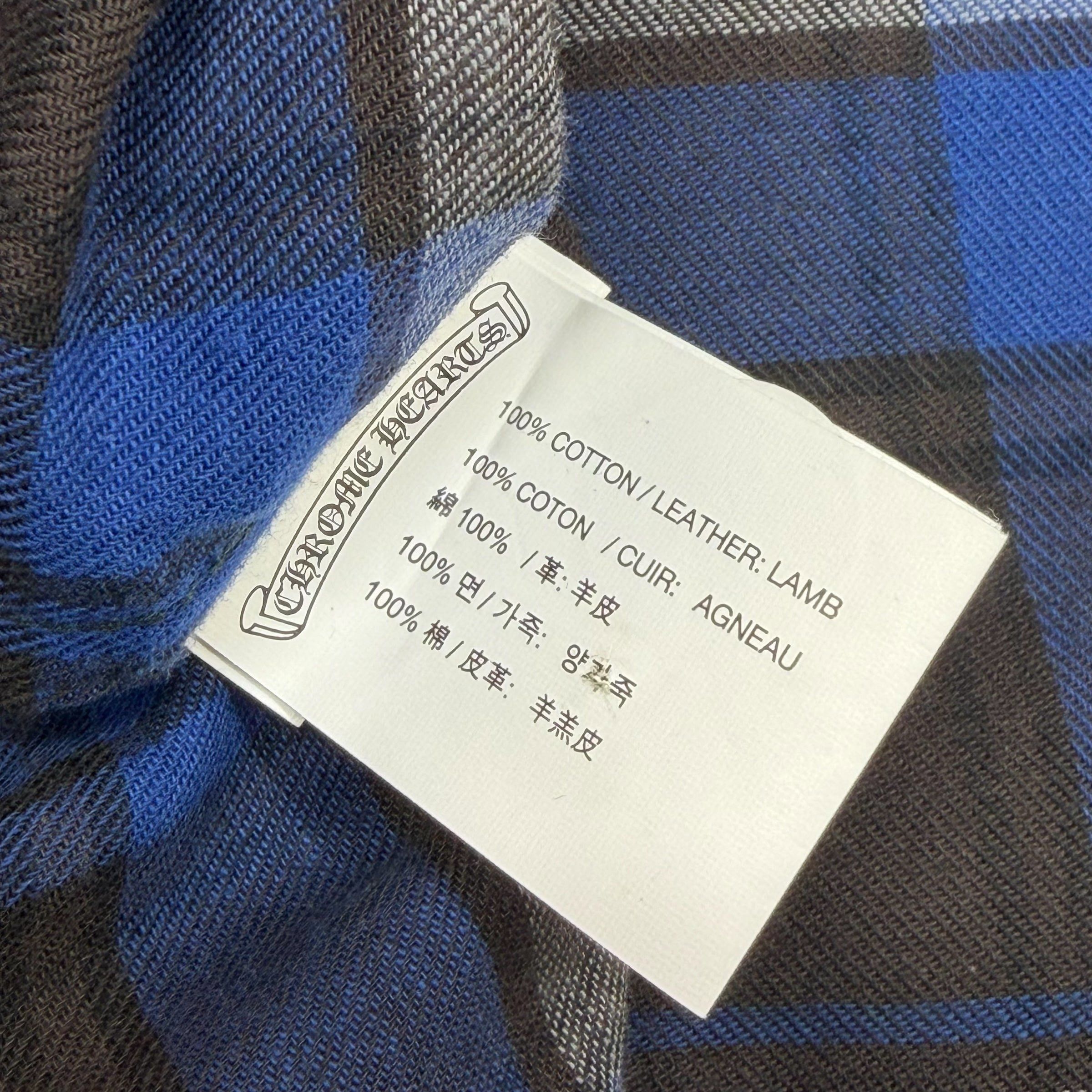 Chrome Hearts Chrome Hearts Blue/Black Plus Patch Flannel S Size US S / EU 44-46 / 1 - 6 Thumbnail