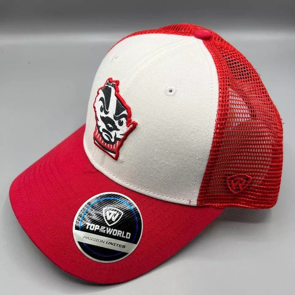 Top Of The World Wisconsin Badgers Trucker Hat Men Top of the World Snap Back Size ONE SIZE - 2 Thumbnail