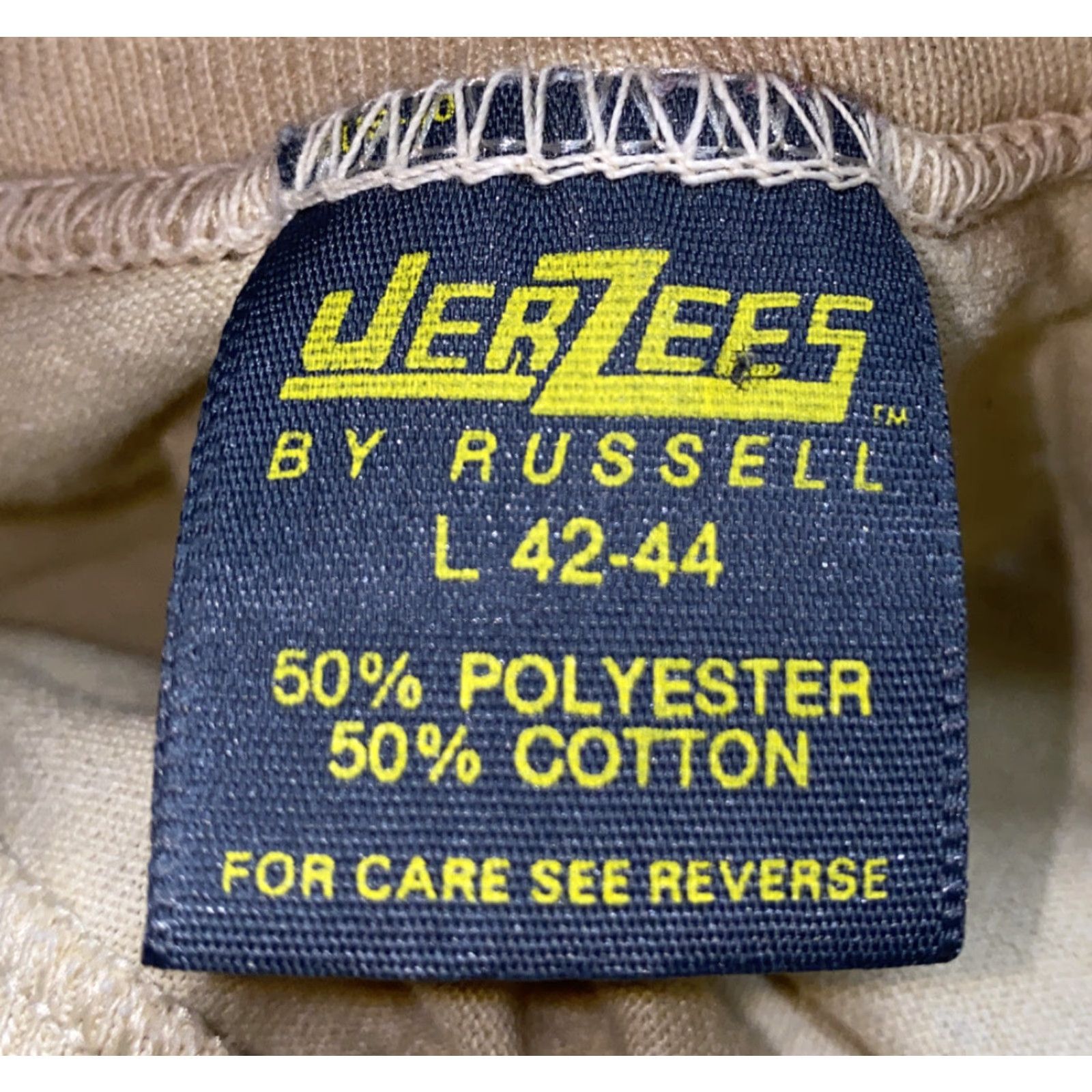 Jerzees JERZEES T-Shirt Men L Beige Solid Florida 21in Armpit Regular Mens Size US L / EU 52-54 / 3 - 4 Thumbnail