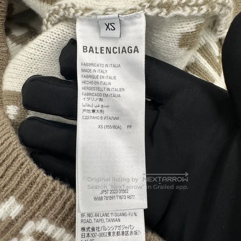 Balenciaga Balenciaga Patchwork logo letter round neck long-sleeve pu Size US XS / EU 42 / 0 - 4 Thumbnail