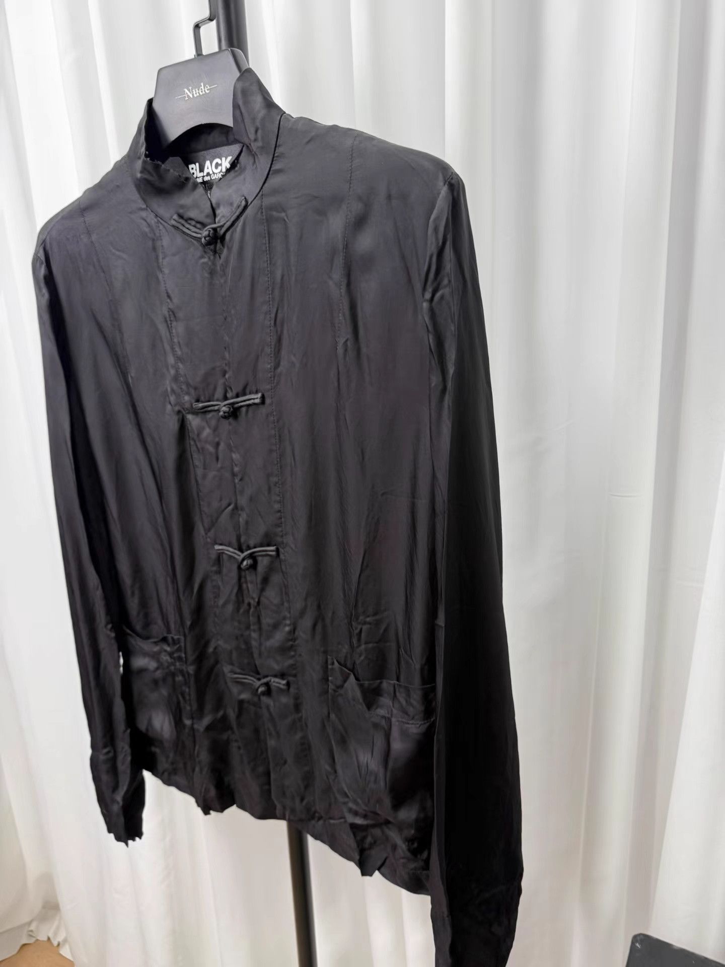 Comme des Garcons Comme des Garçons Black Silk Frog Button Jacket K20 Size US L / EU 52-54 / 3 - 4 Thumbnail