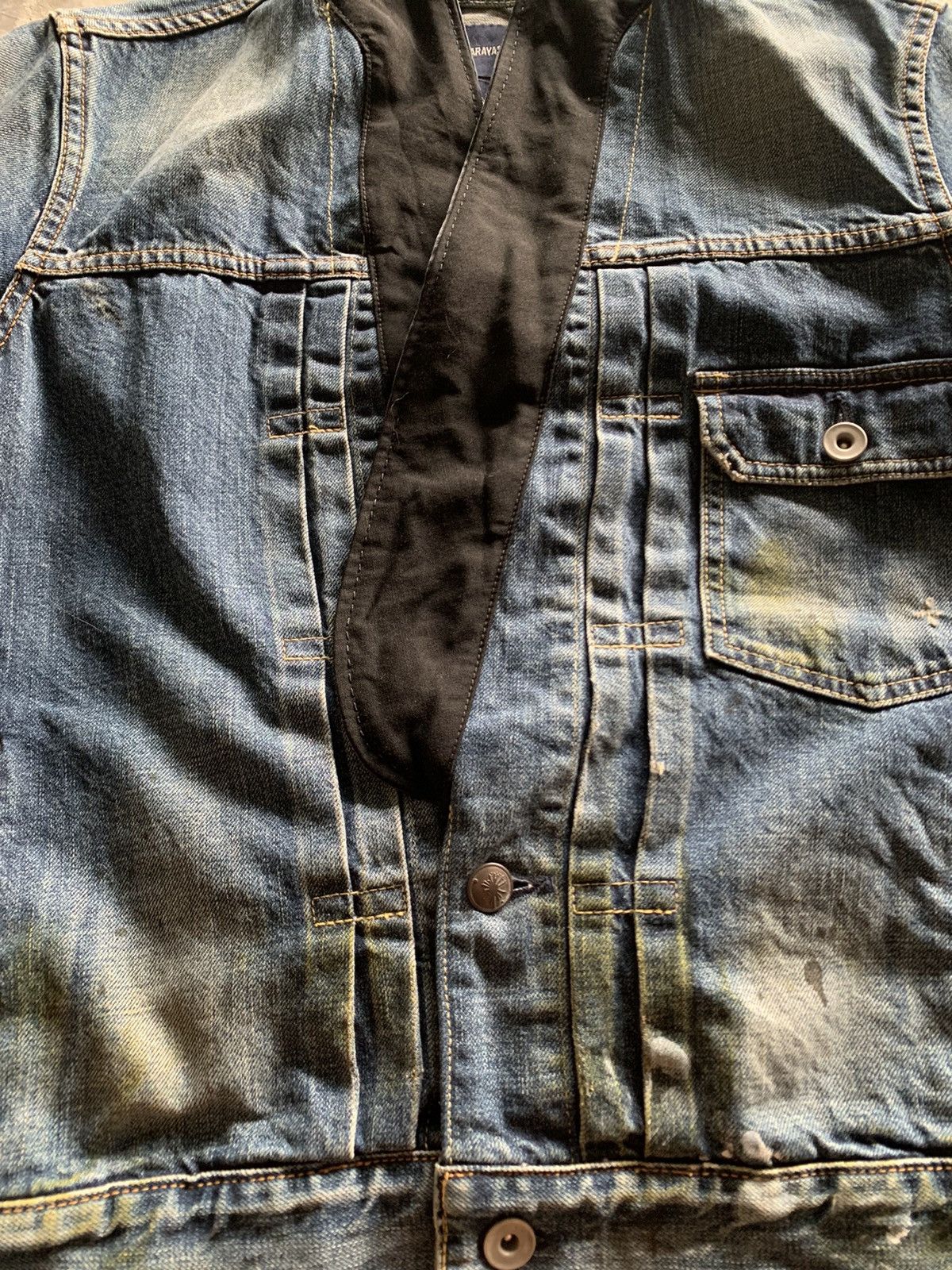 Japanese Brand ARCHIVED miharayasuhiro japanese denim jacket splatter vtg Size US S / EU 44-46 / 1 - 2 Thumbnail