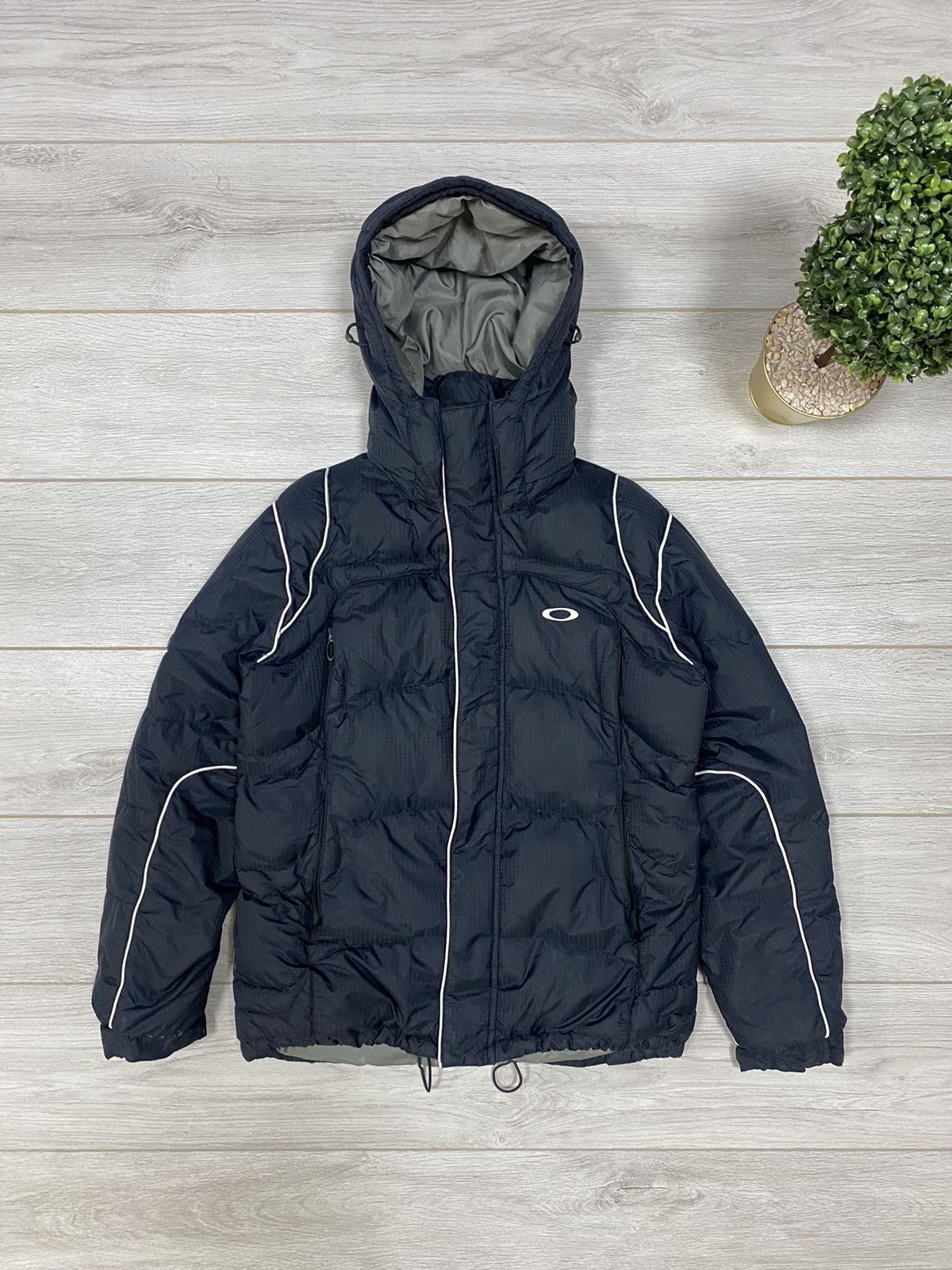 Vintage Oakley Zip Up Padded Jacket Size XL