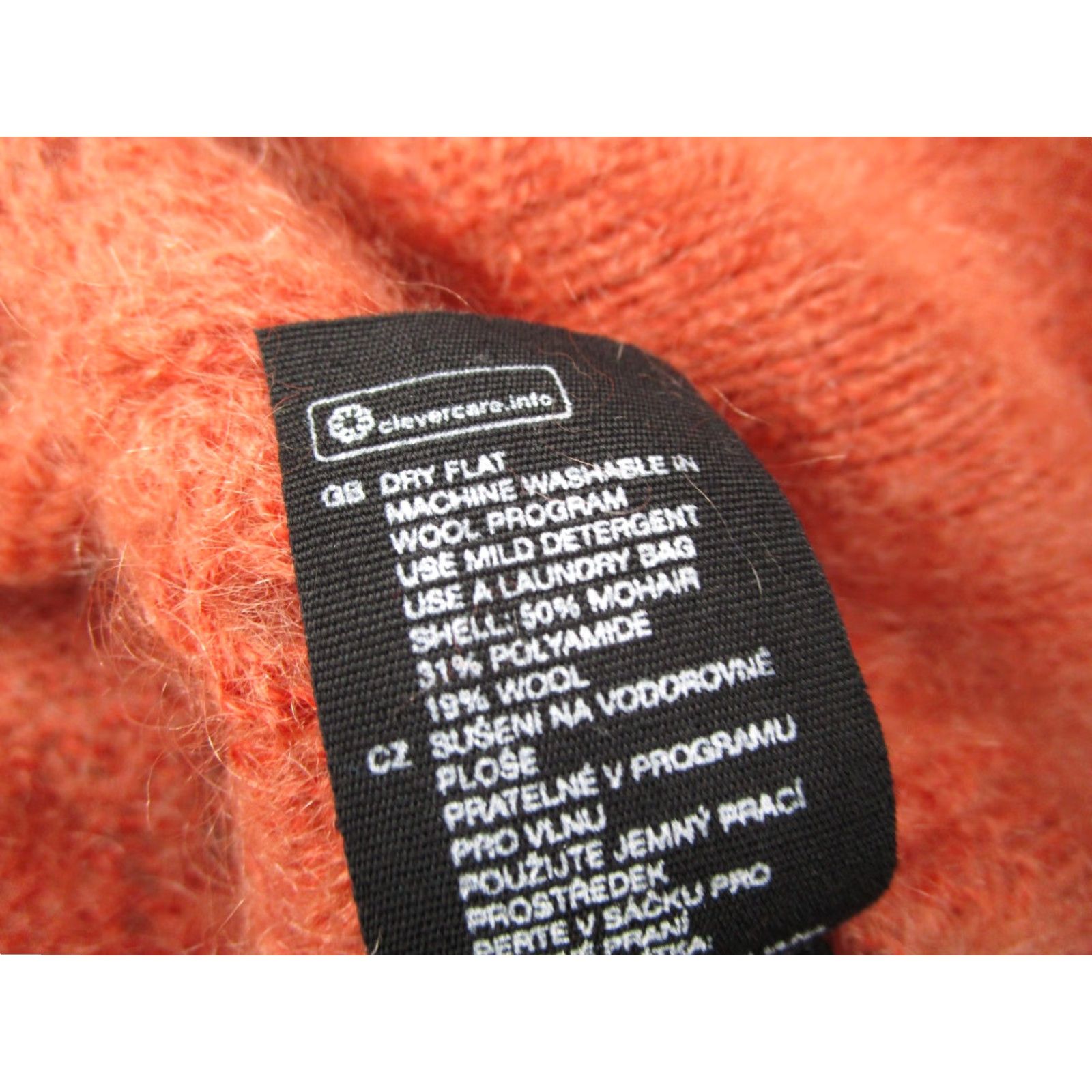 Vintage Los Angeles Atelier & Other Stories Women Orange Crew Neck Long Sleeve Mohair Wool Polyamide Knit Pullover Sweater Small Vintage: No? Size S / US 4 / IT 40 - 3 Thumbnail