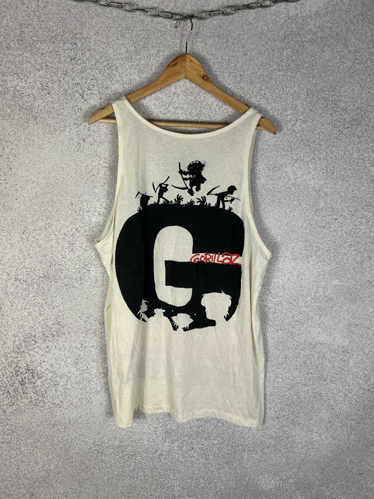 Band Tees Vintage Gorillaz Big Overprint Logo Band Tank Top Size US XL / EU 56 / 4 - 5 Thumbnail