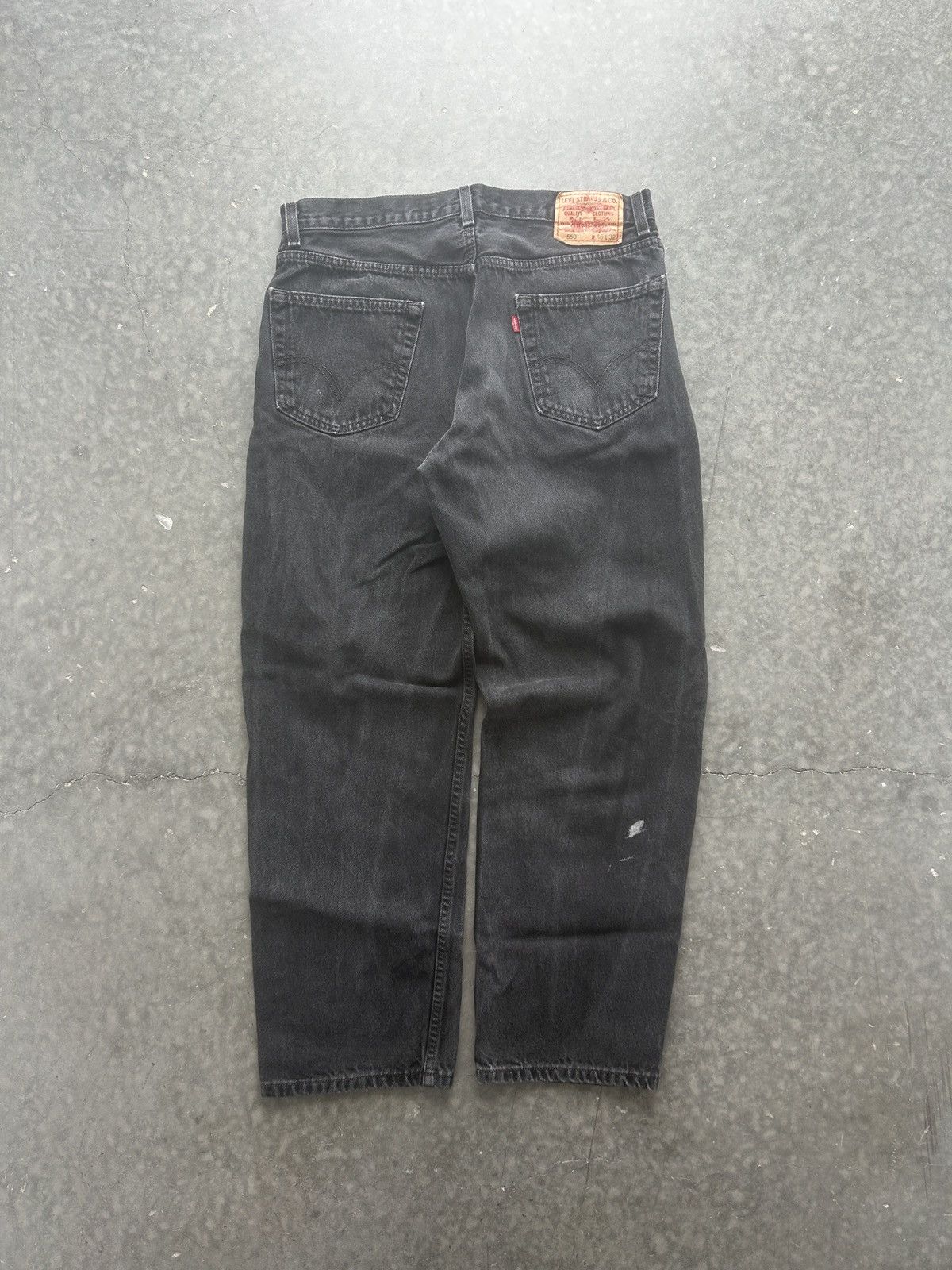 Levi's × Vintage Vintage Y2K Levi’s 550 Faded Black Denim Jeans 36x32 Size US 36 / EU 52 - 5 Thumbnail