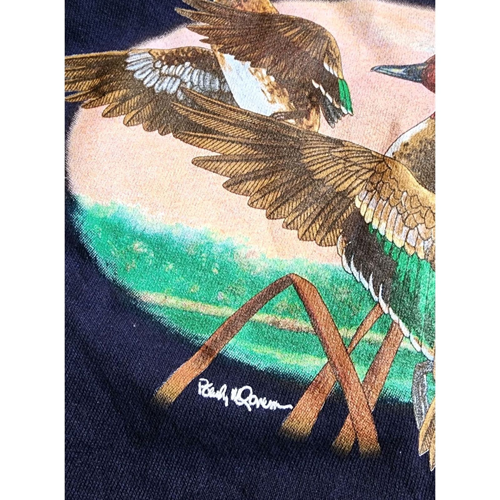 Lee VINTAGE Lee Sweatshirt Mens 3XL Blue Crewneck Pullover Graphic Print 90s Big & Tall Cotton Blend 2 Sided Crewneck Sweatshirt Size US XXL / EU 58 / 5 - 5 Thumbnail