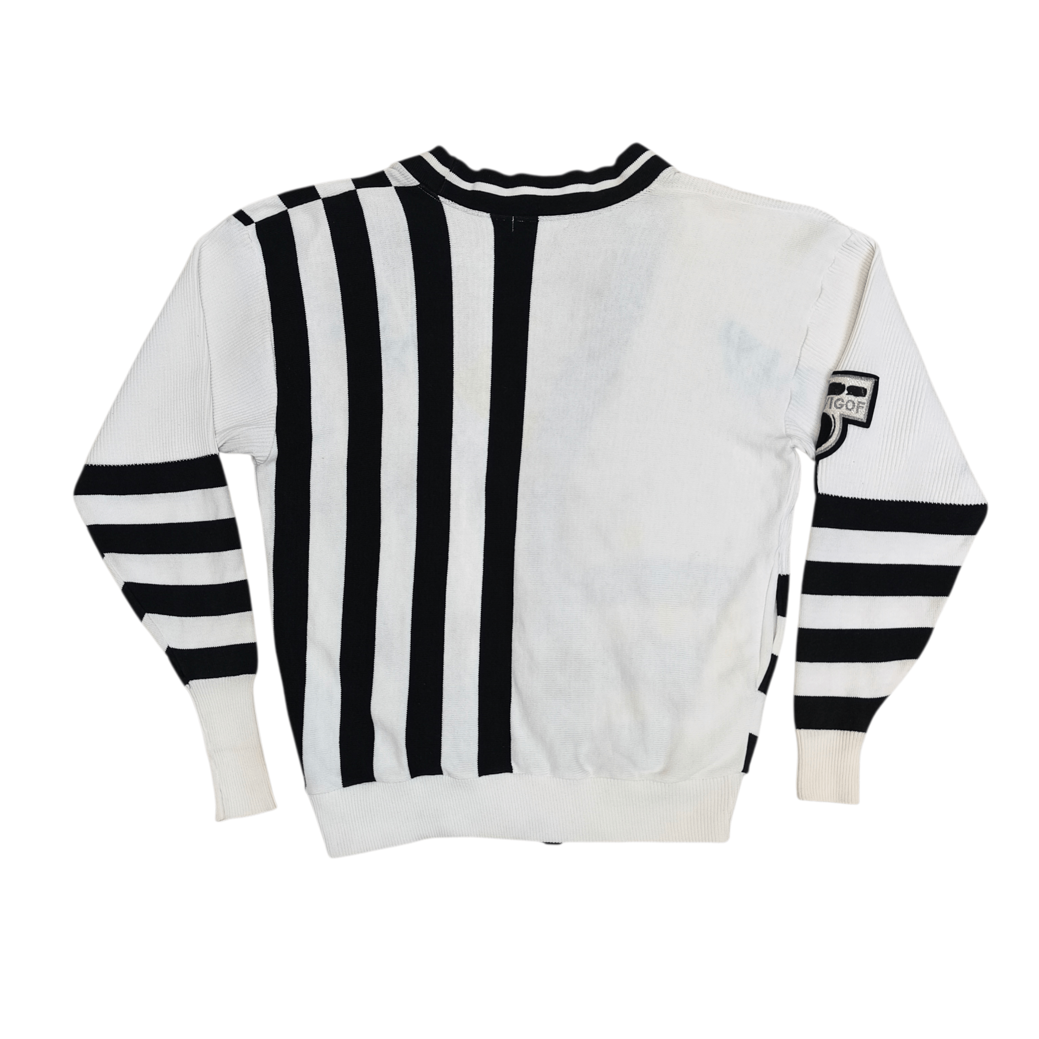 Kansai Yamamoto Vintage Kansai Yamamoto O2 Asymmetric Striped Cardigan Japan Size US M / EU 48-50 / 2 - 4 Thumbnail