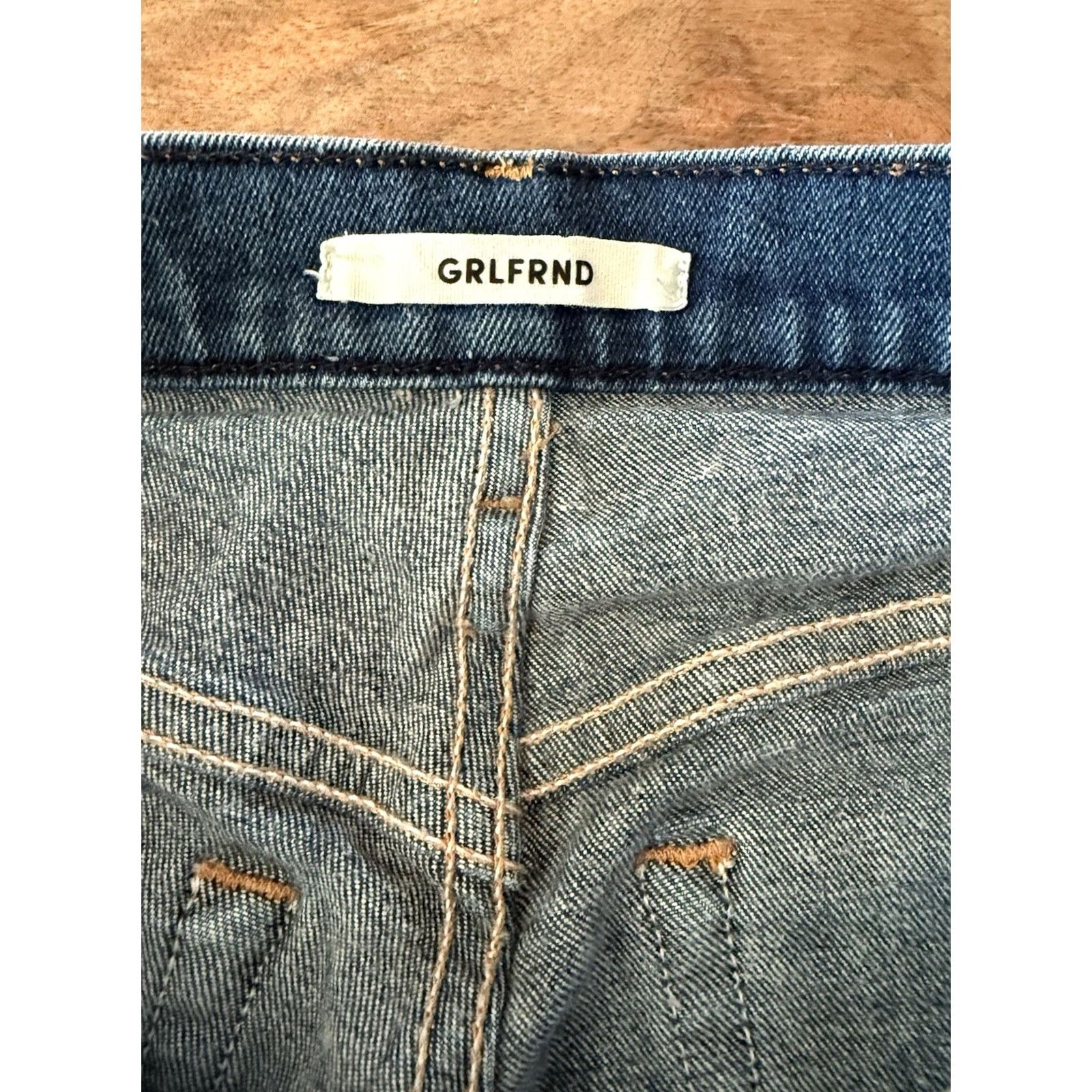 GRLFRND Grlfrnd Karolina Slim Fit High-Rise Jeans in Joan Jett Womens 27x28 Button Fly Jeans Size 27" / US 4 / IT 40 - 3 Thumbnail