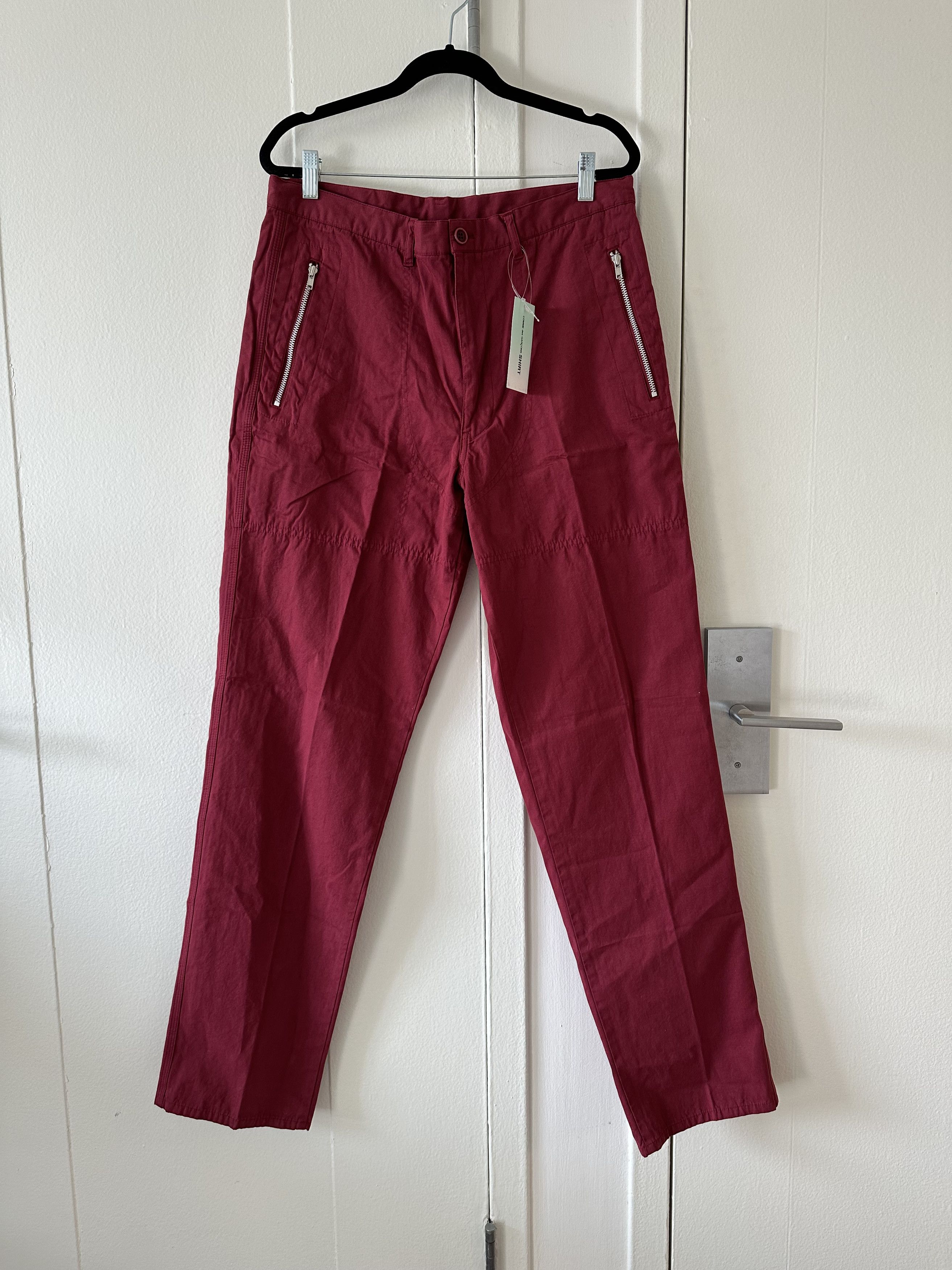 Image of Comme Des Garcons x Comme Des Garcons Shirt Work Pants in Red, Men's (Size 33)