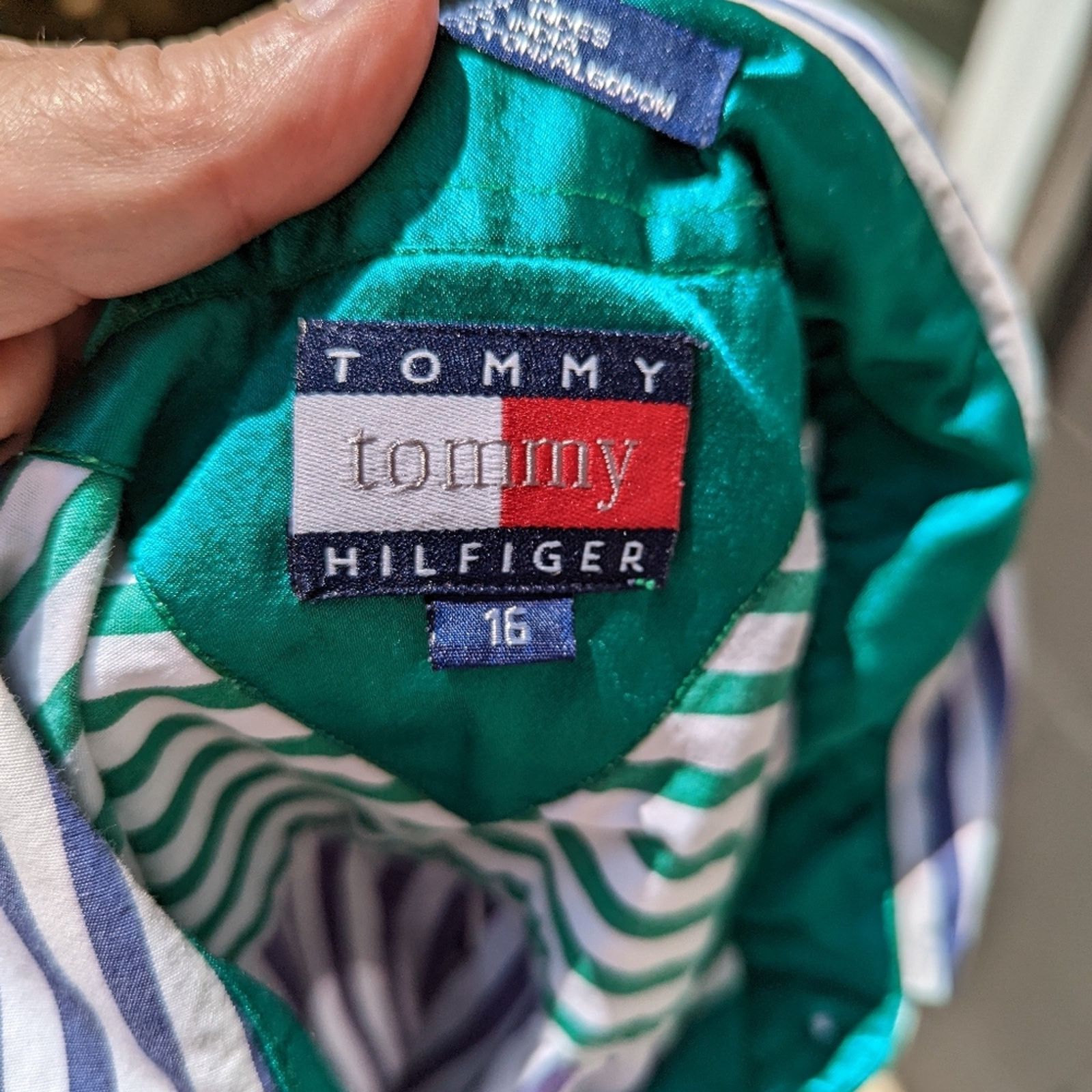 Tommy Hilfiger Vintage Tommy Hilfiger Striped Button Front Shirt 16 Size US XS / EU 42 / 0 - 2 Thumbnail