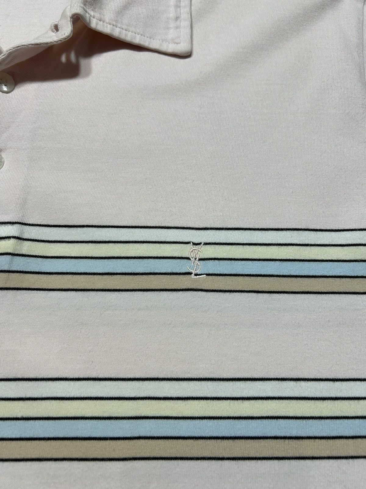Yves Saint Laurent YSL Yves Saint Laurent Striped Polo Size US L / EU 52-54 / 3 - 6 Thumbnail