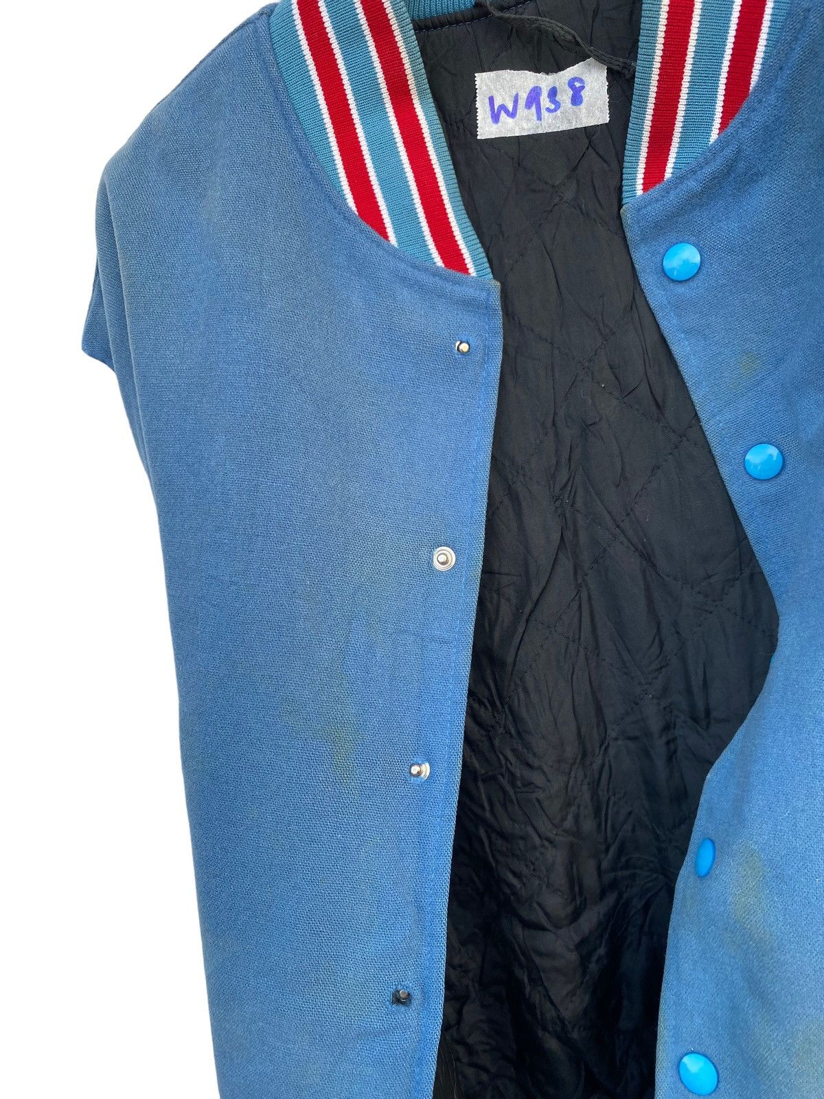 NFL VINTAGE HOUSTON OILERS DISTRESSED VARSITY JACKET Size US M / EU 48-50 / 2 - 10 Thumbnail