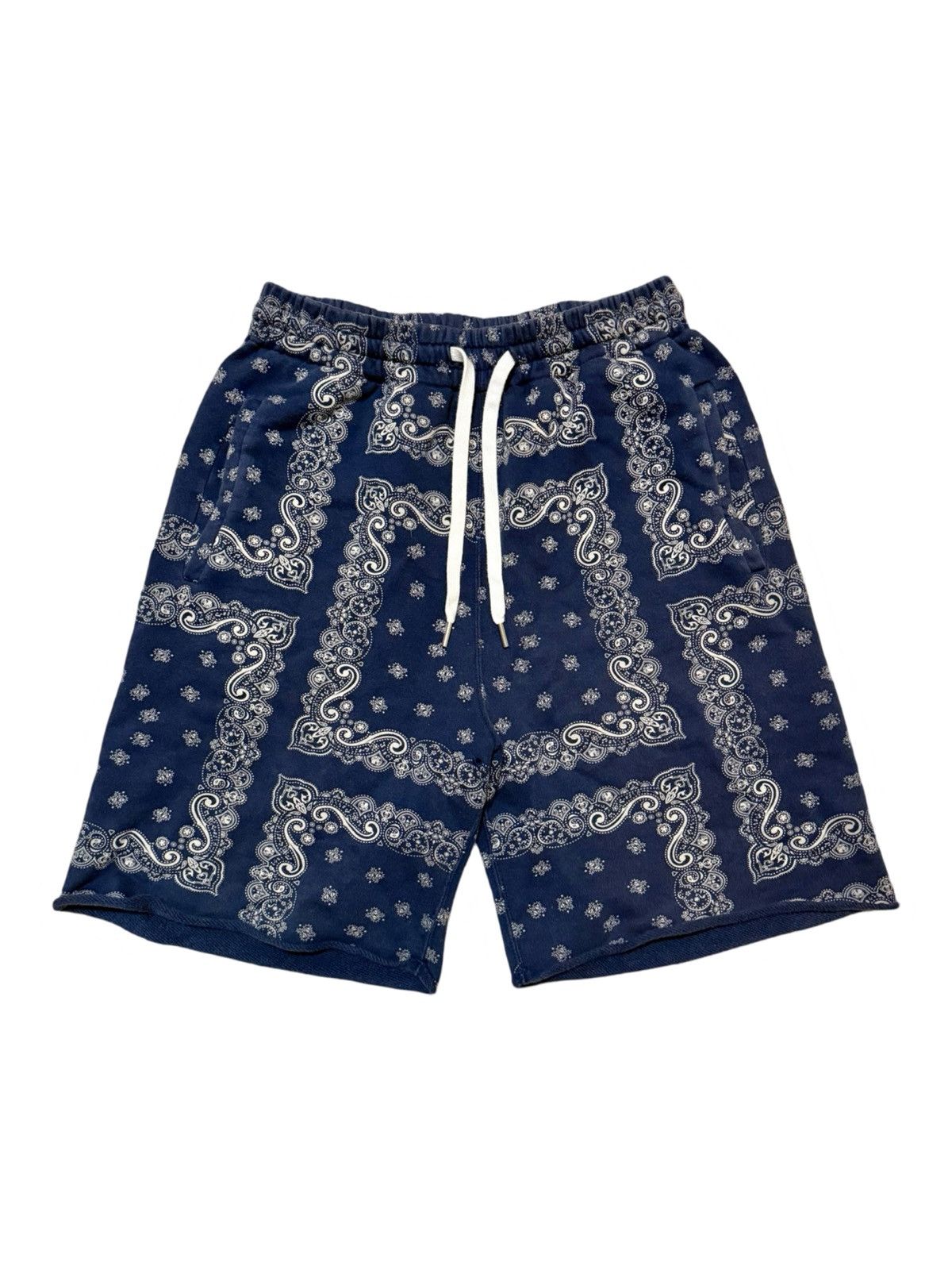 Number (N)ine Raw Hem Paisley Shorts Size US 32 / EU 48 - 1 Thumbnail