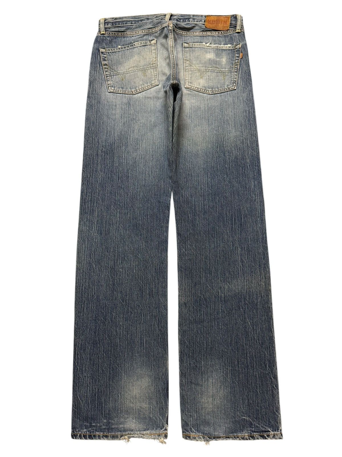 Edwin Vintage 90s Edwin 505zx Selvedge Blue Faded Wash Wide Leg Size US 33 - 2 Thumbnail