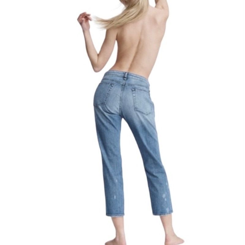 Jean Rag & Bone Boyfriend Déchiré Et Détruit Doris - Taille 29 (équivalent 26) - Lavage Moyen, Neuf Avec étiquette